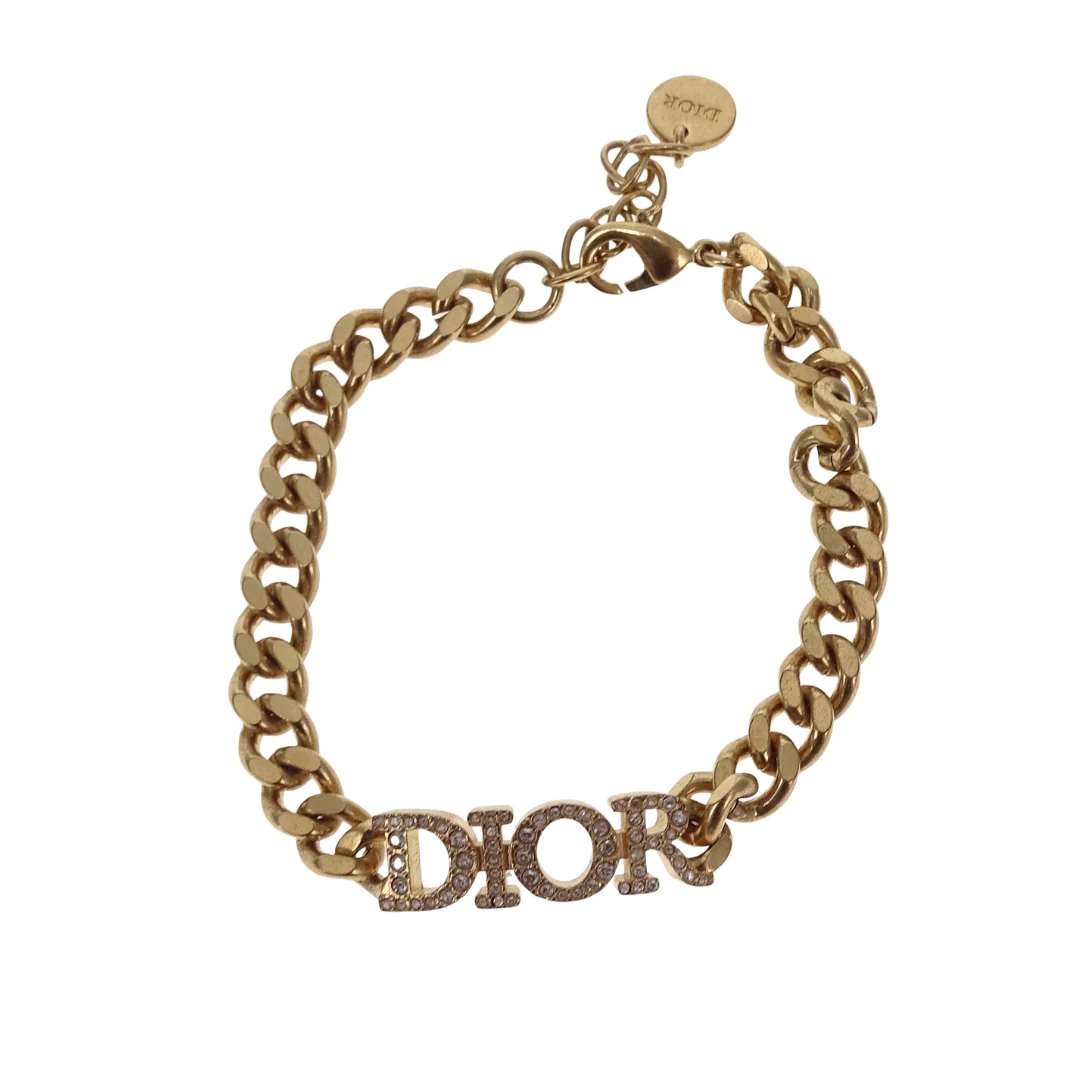 Dior Dio®evolution Gold Tone Metal & Strass Bracelet - Image 3