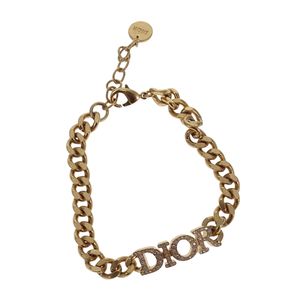 Dior Dio®evolution Gold Tone Metal & Strass Bracelet - Image 7