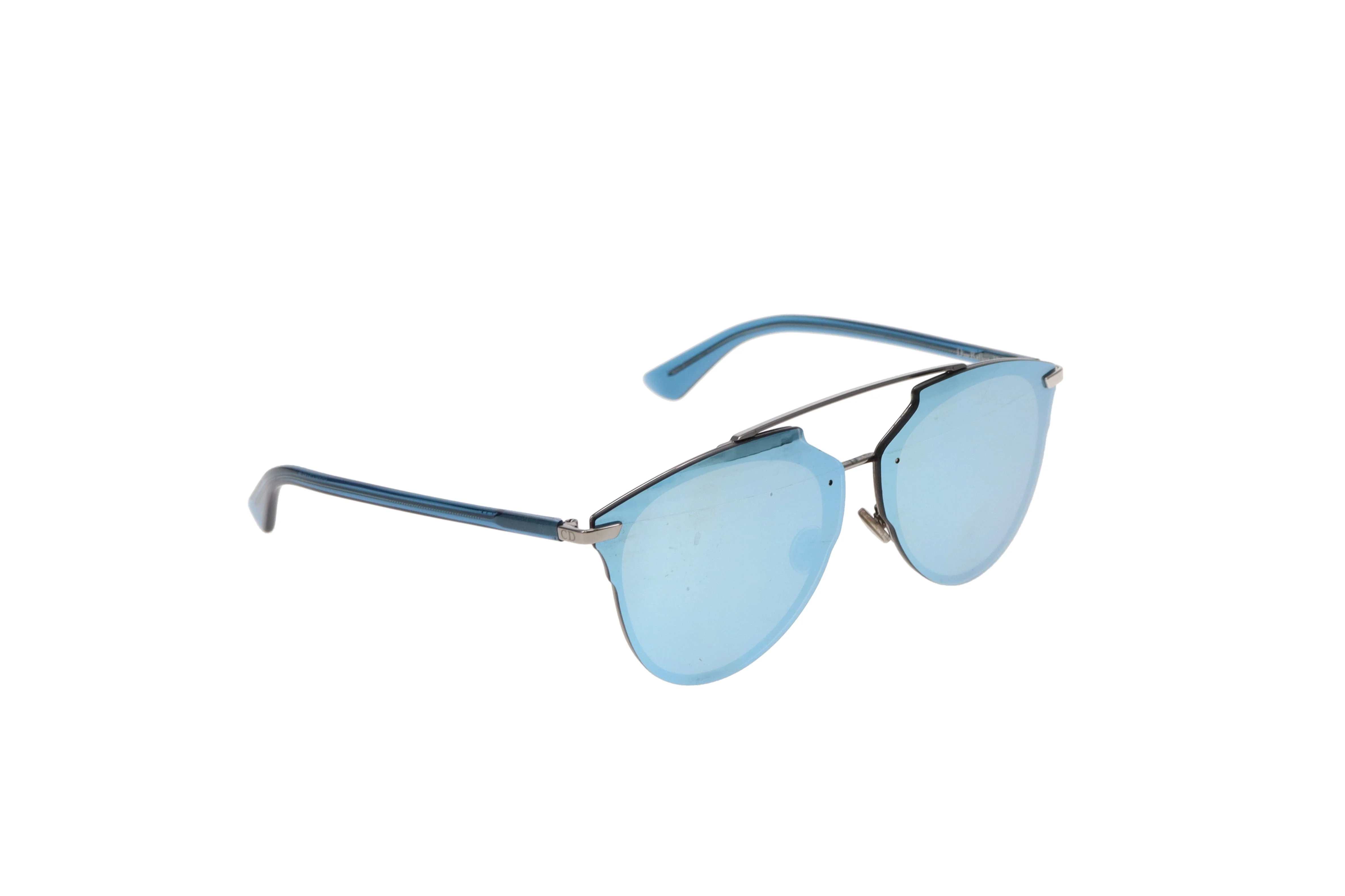 Dior DiorReflected Silver and Blue Pixel Mirror Pilot Sunglasses - Image 5