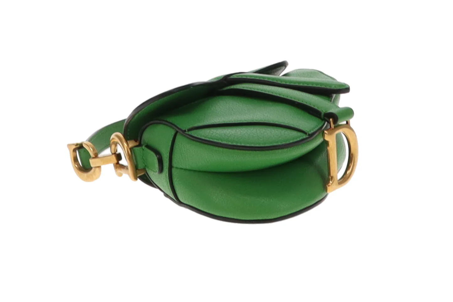 Dior Saddle Green Leather GHW Micro Bag with Strap 2022 - Image 9