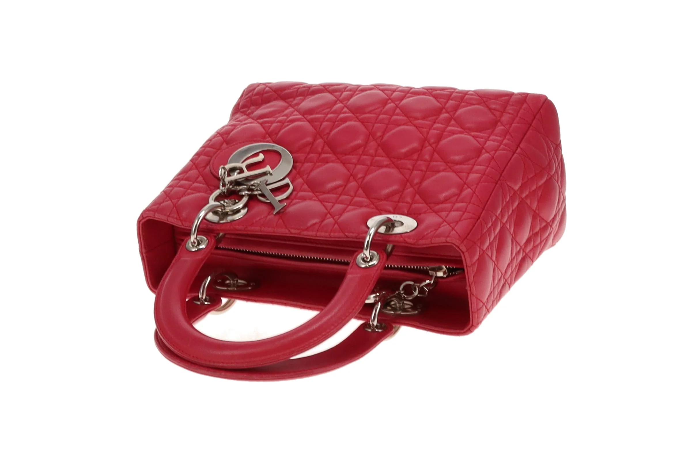 Dior Lady Dior Medium Pink Leather 2011 - Image 8