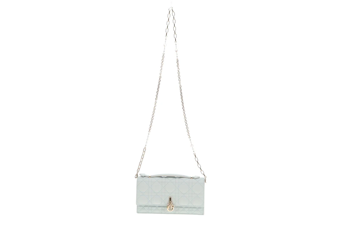 Dior My Dior Mini Bag In Cloud Blue Cannage Lambskin - Image 2
