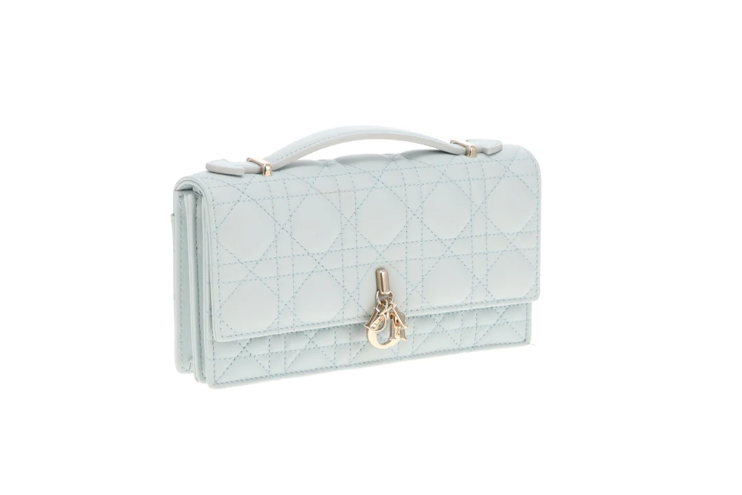 Dior My Dior Mini Bag In Cloud Blue Cannage Lambskin - Image 3