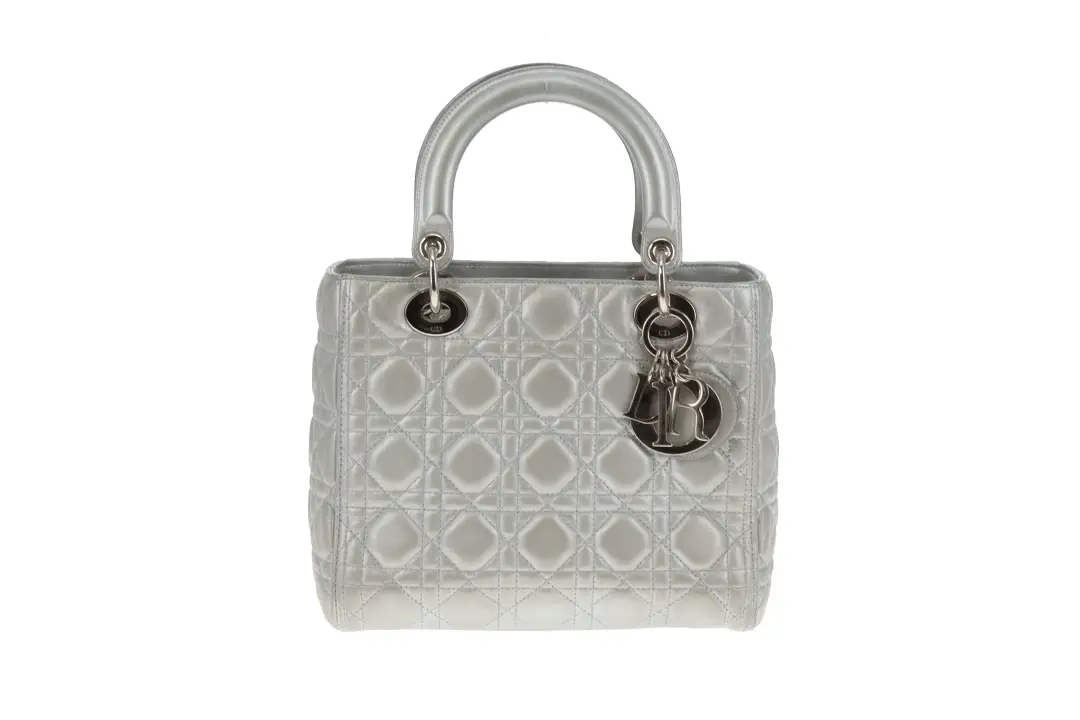 Dior Lady Dior Pearlescent Mint Medium With Strap 2015 - Image 4