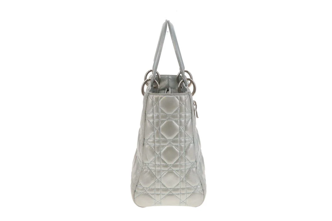 Dior Lady Dior Pearlescent Mint Medium With Strap 2015 - Image 7