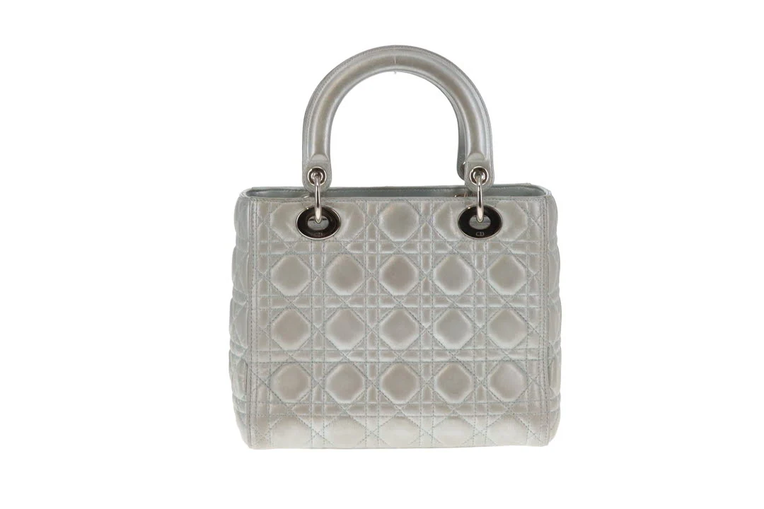 Dior Lady Dior Pearlescent Mint Medium With Strap 2015 - Image 8