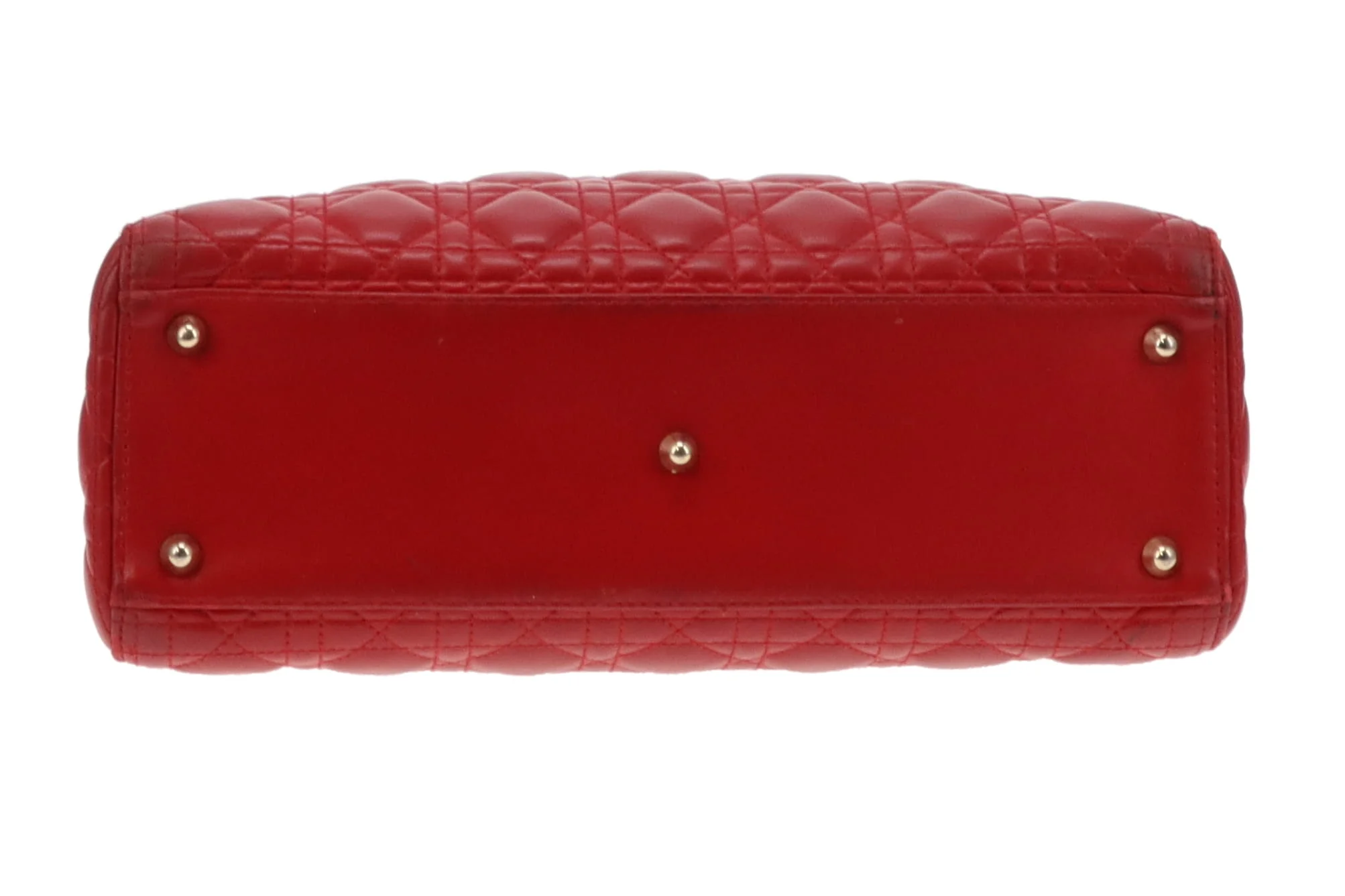 Dior Lady Dior Red Lambskin Large 2013 - Image 12