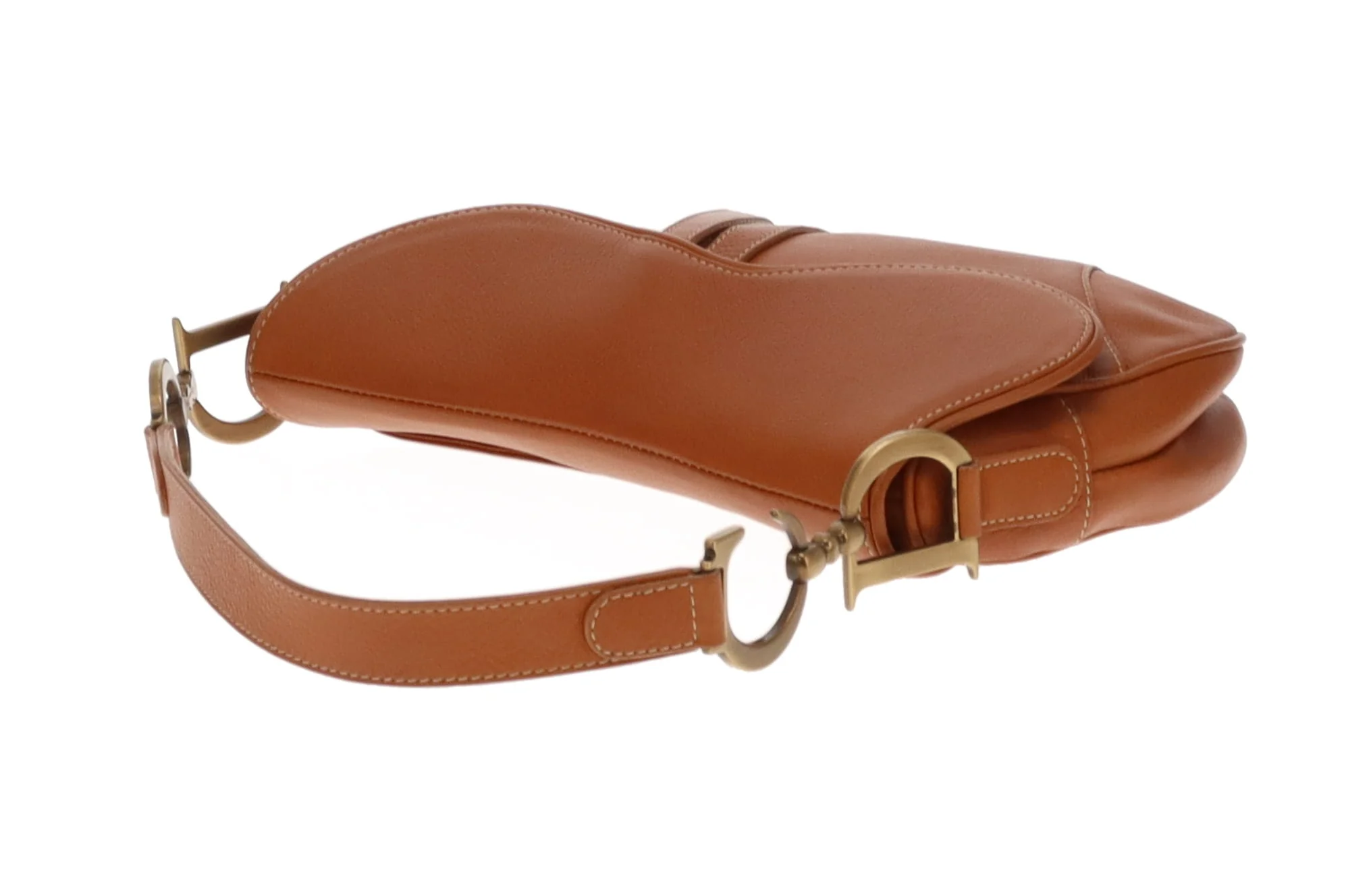 Dior Saddle Bag Tan Leather Vintage 2001 - Image 11