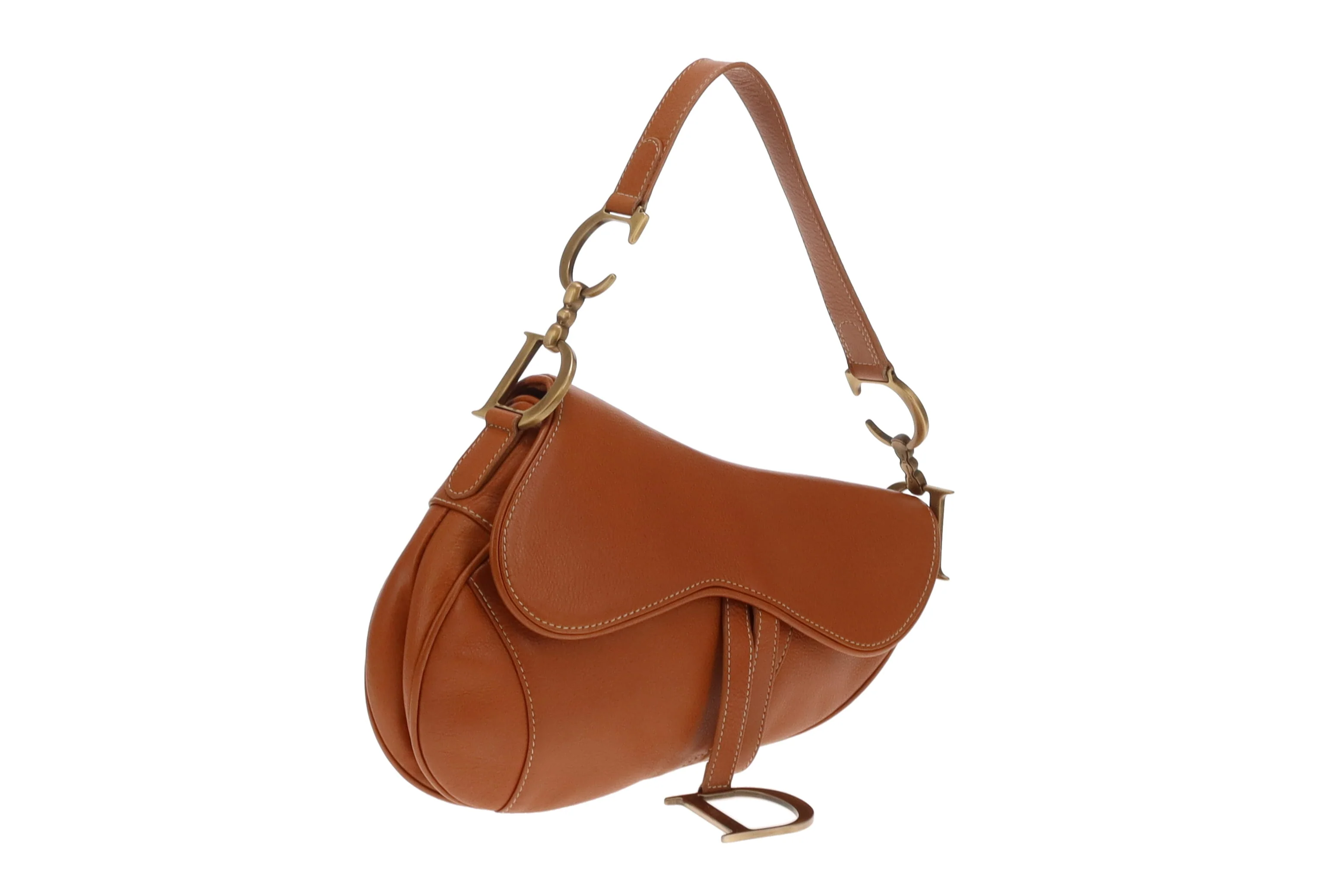 Dior Saddle Bag Tan Leather Vintage 2001 - Image 3