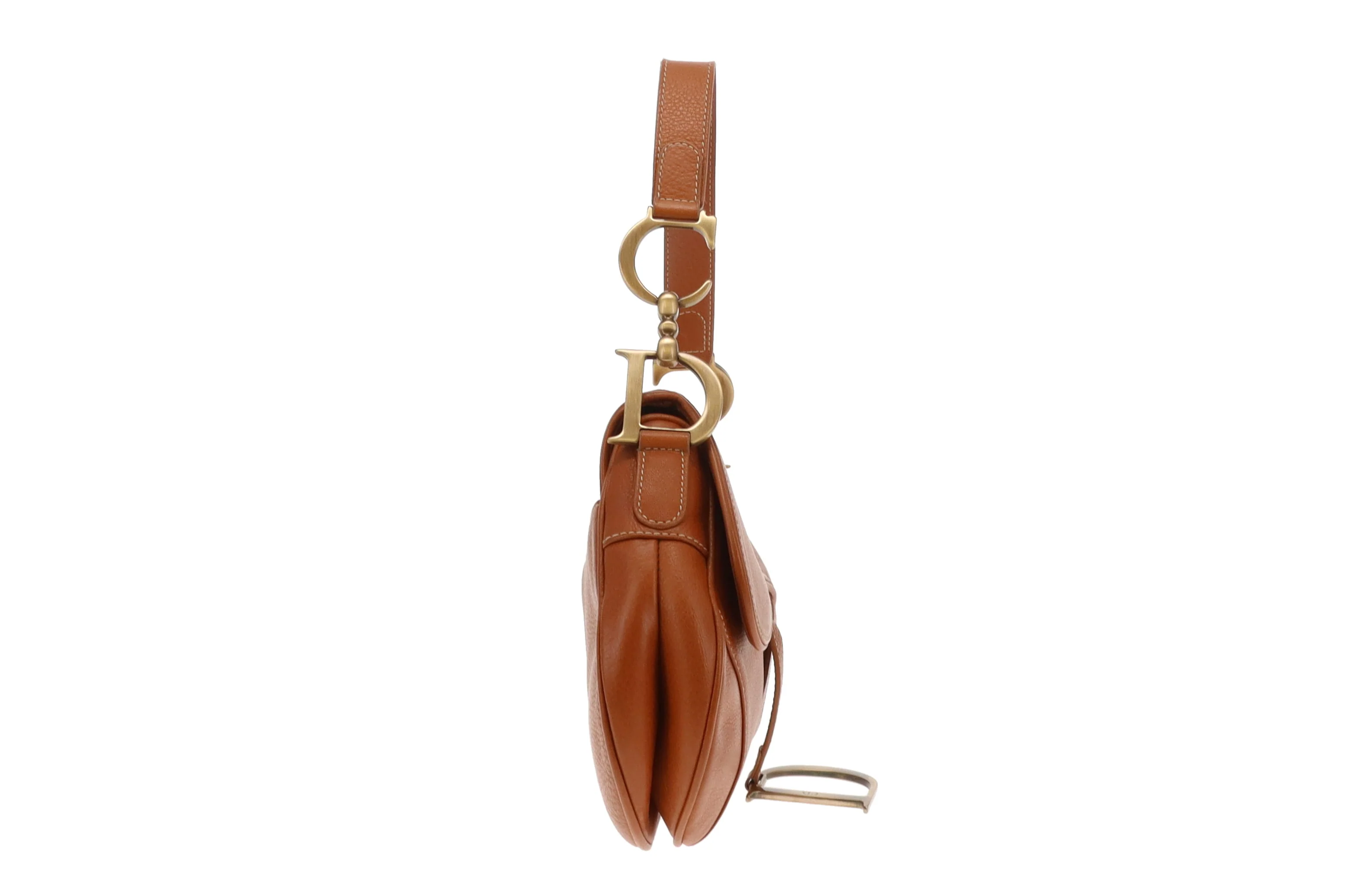 Dior Saddle Bag Tan Leather Vintage 2001 - Image 4