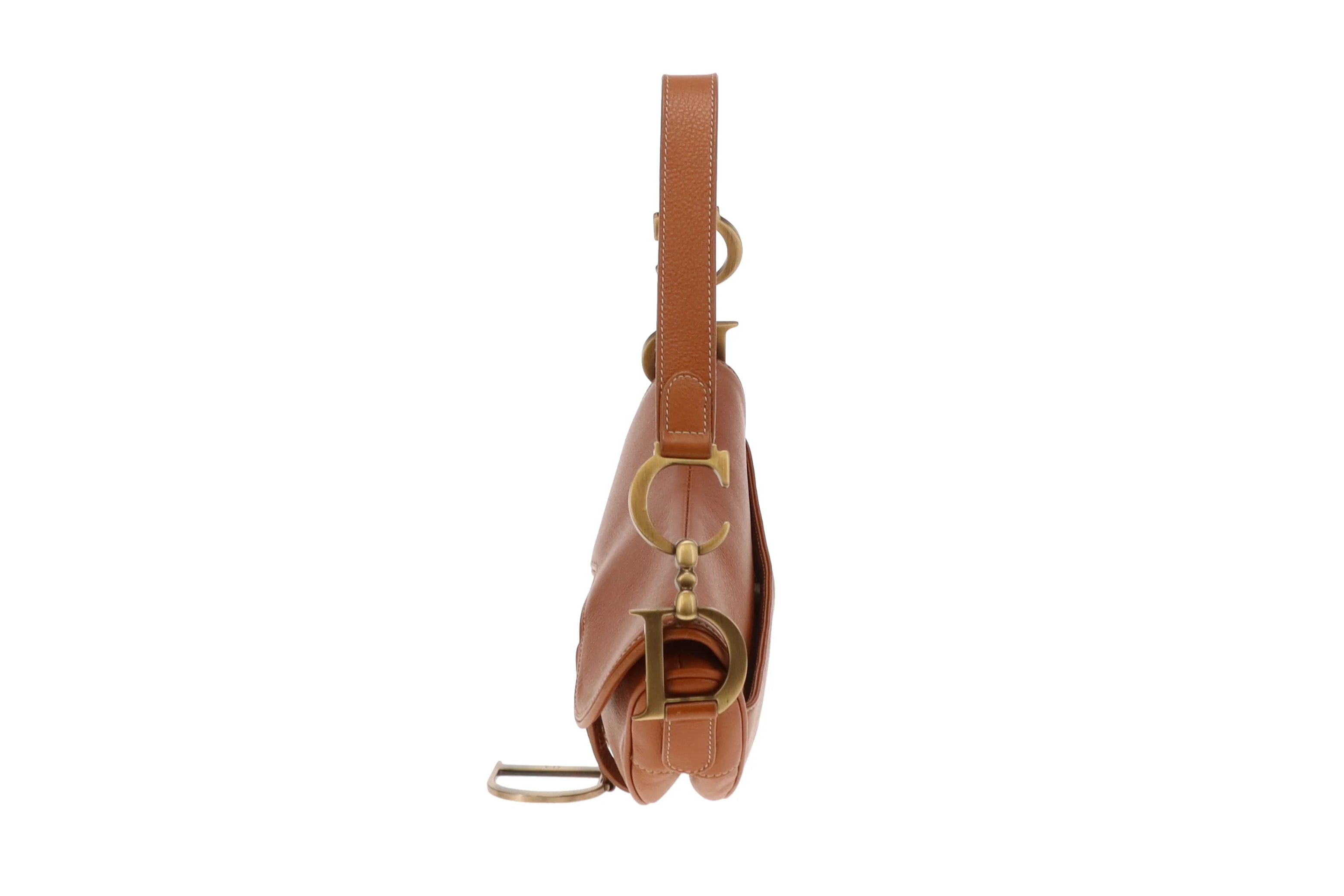 Dior Saddle Bag Tan Leather Vintage 2001 - Image 6
