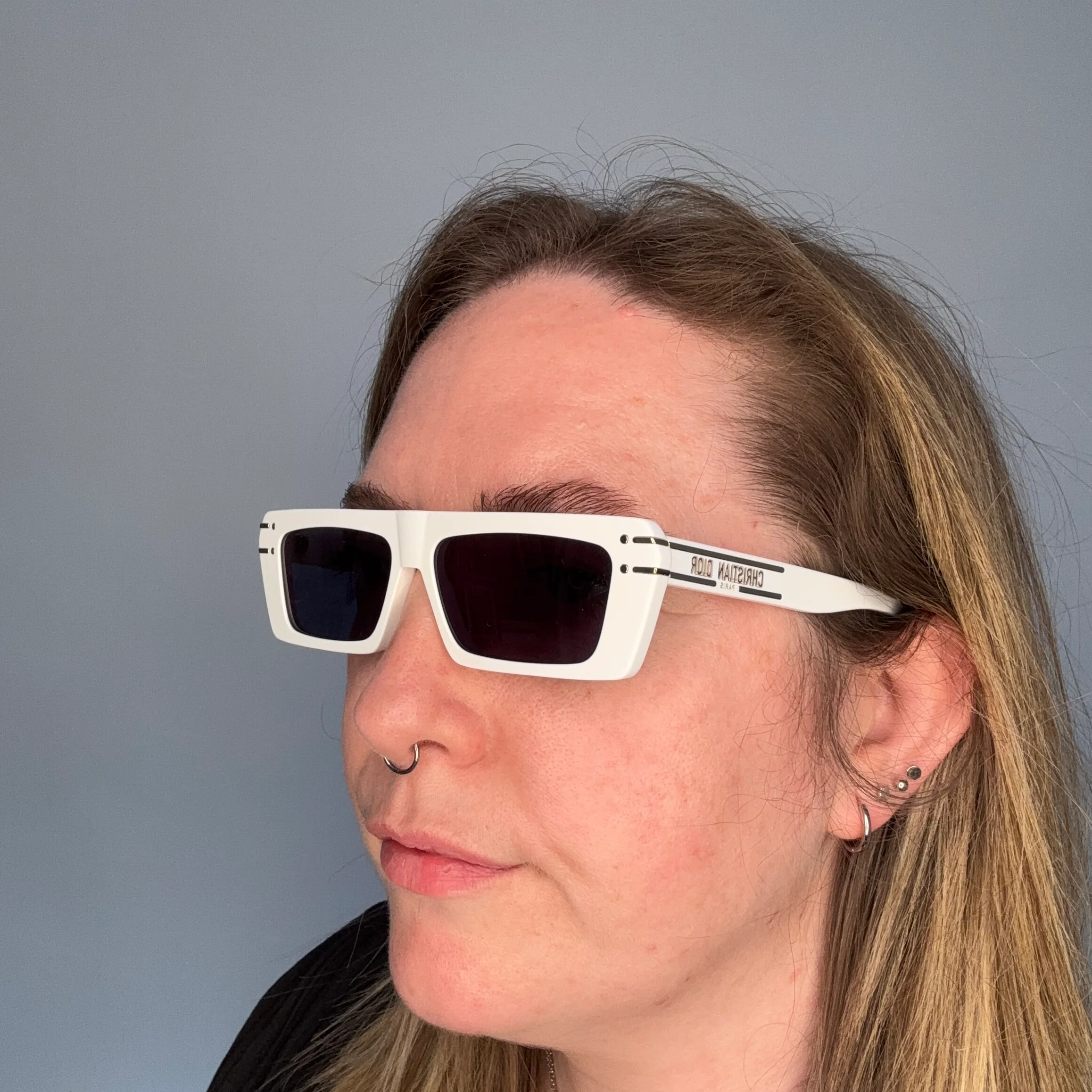 Dior Signature S2U White Slim Sunglasses - Image 2