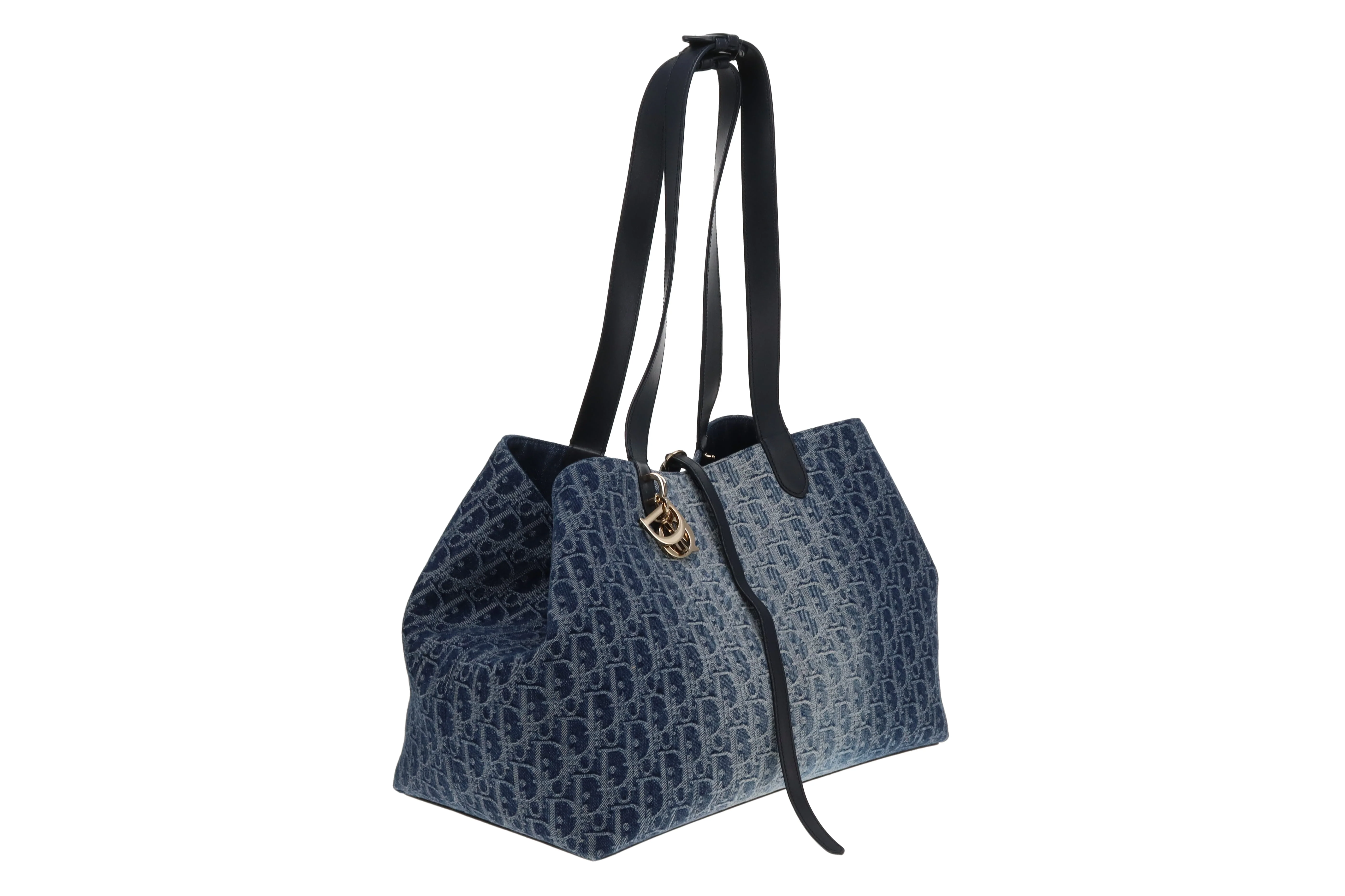 Dior Toujours Bag Large Blue Denim Oblique 2024 - Image 6