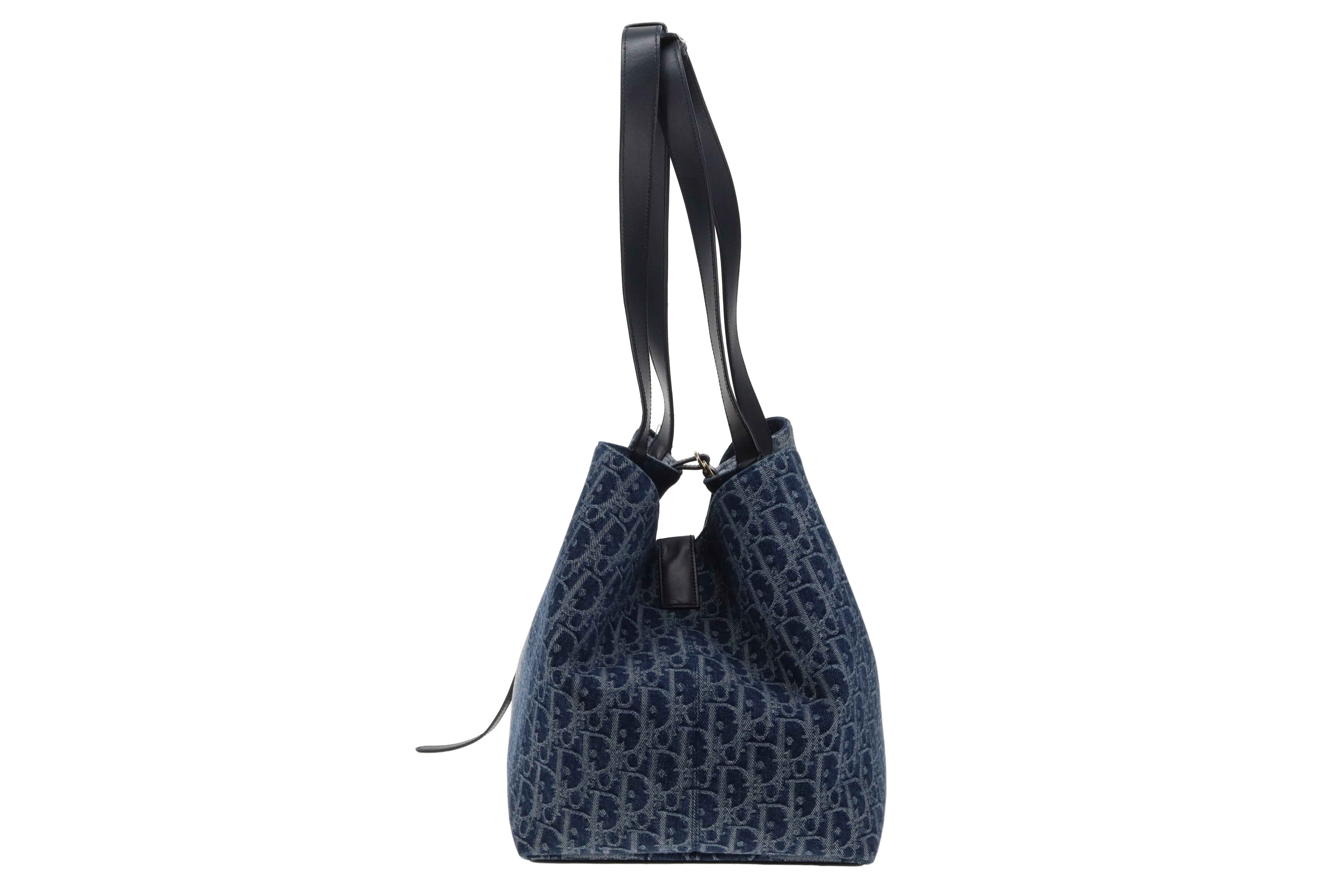 Dior Toujours Bag Large Blue Denim Oblique 2024 - Image 9