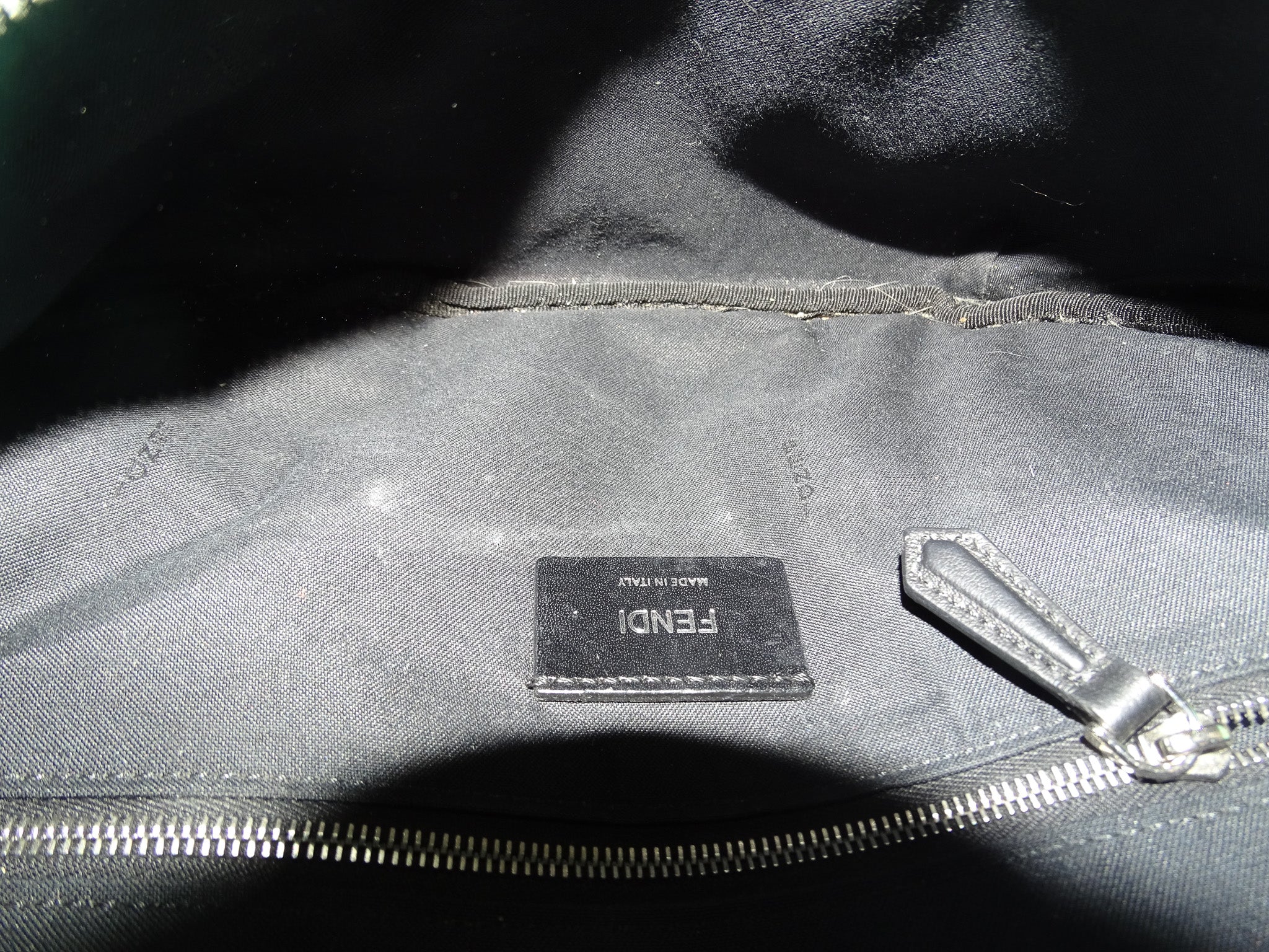 Fendi Belt Bag Zucca and Navy/Red Stripe - Image 12