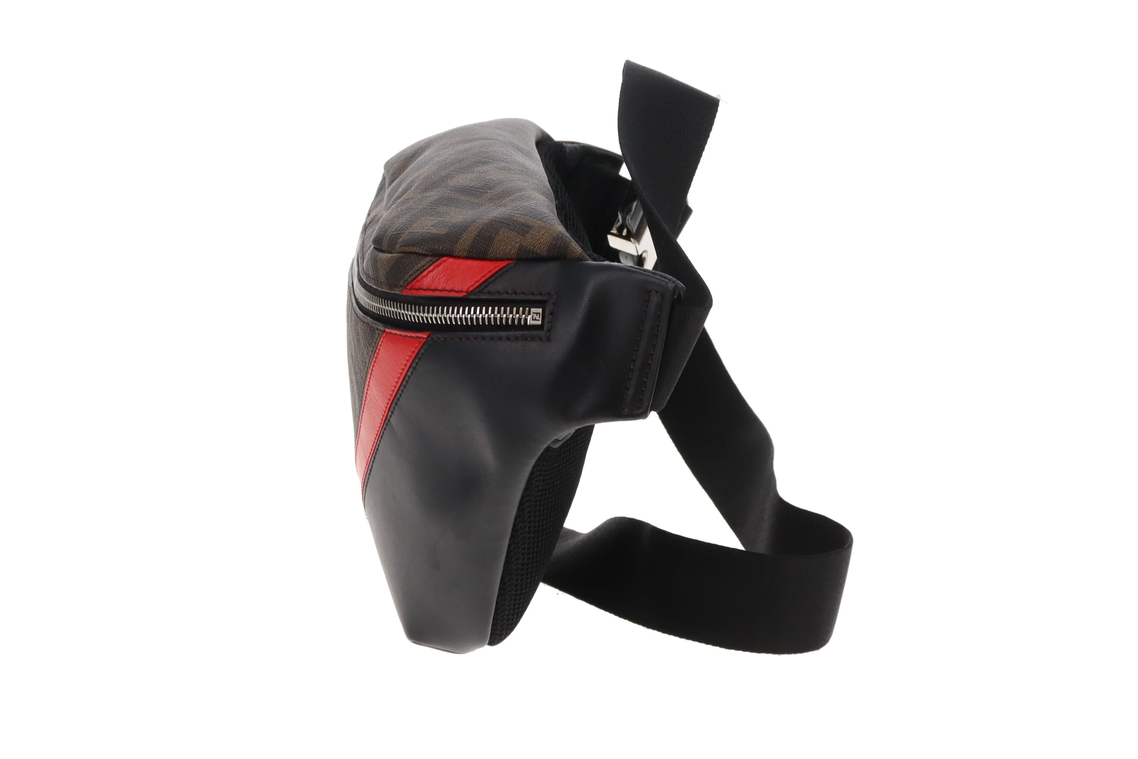 Fendi Belt Bag Zucca and Navy/Red Stripe - Image 6