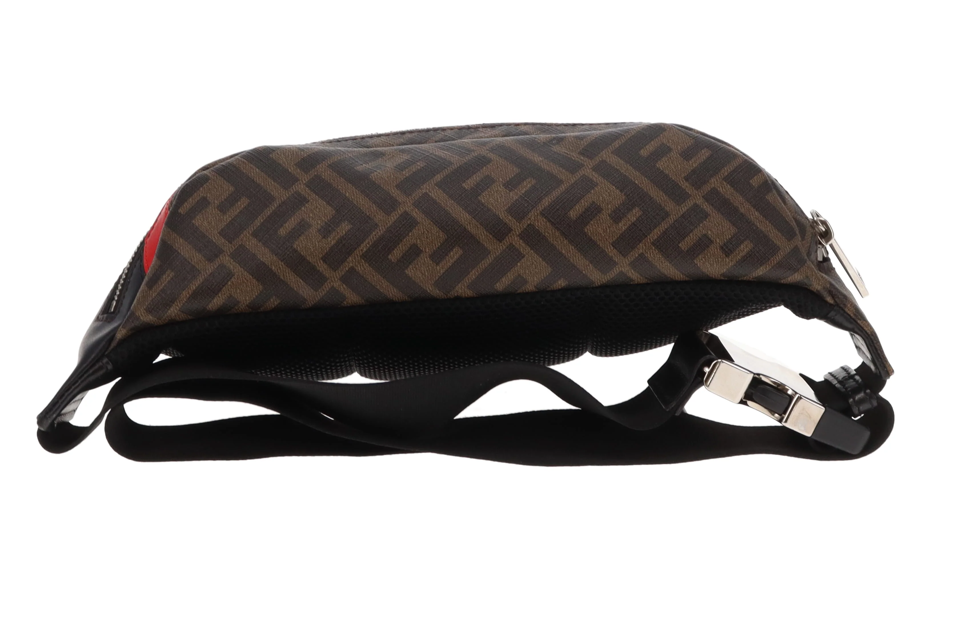 Fendi Belt Bag Zucca and Navy/Red Stripe - Image 7