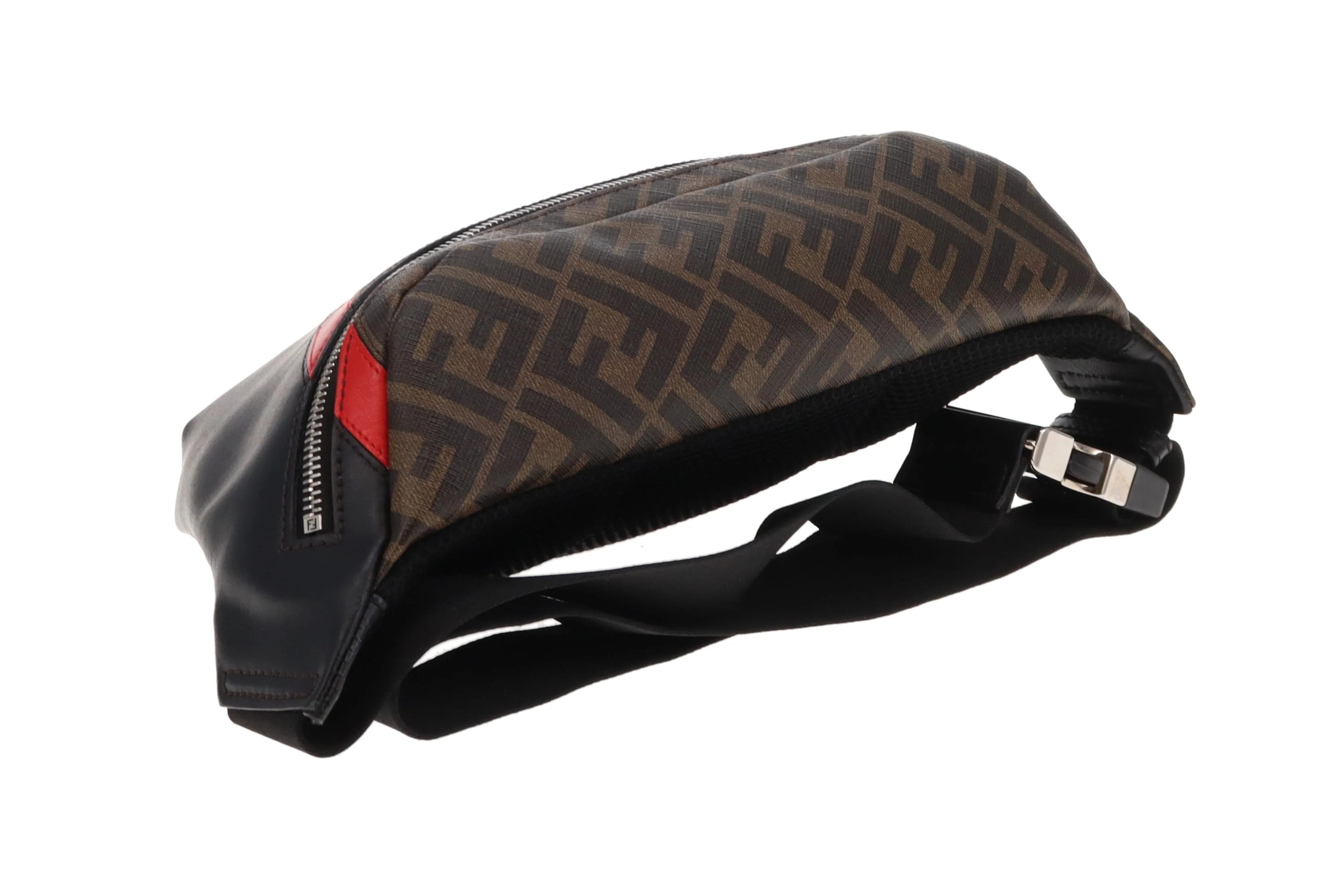 Fendi Belt Bag Zucca and Navy/Red Stripe - Image 8