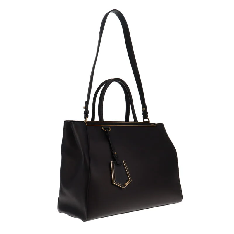 Fendi Black 2Jours Tote With Strap - Image 3