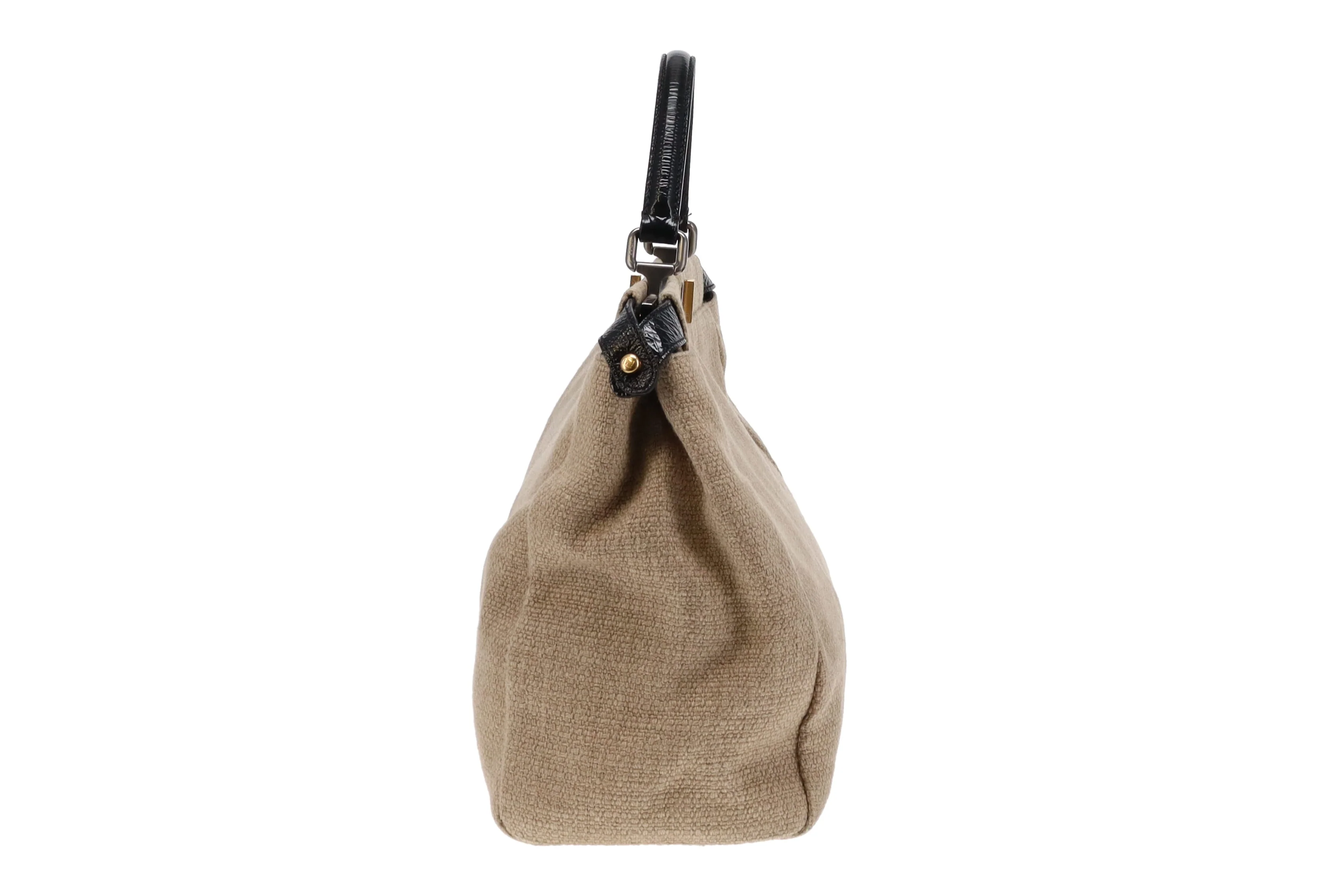 Fendi Canvas Peekaboo Tote Brown - Image 4