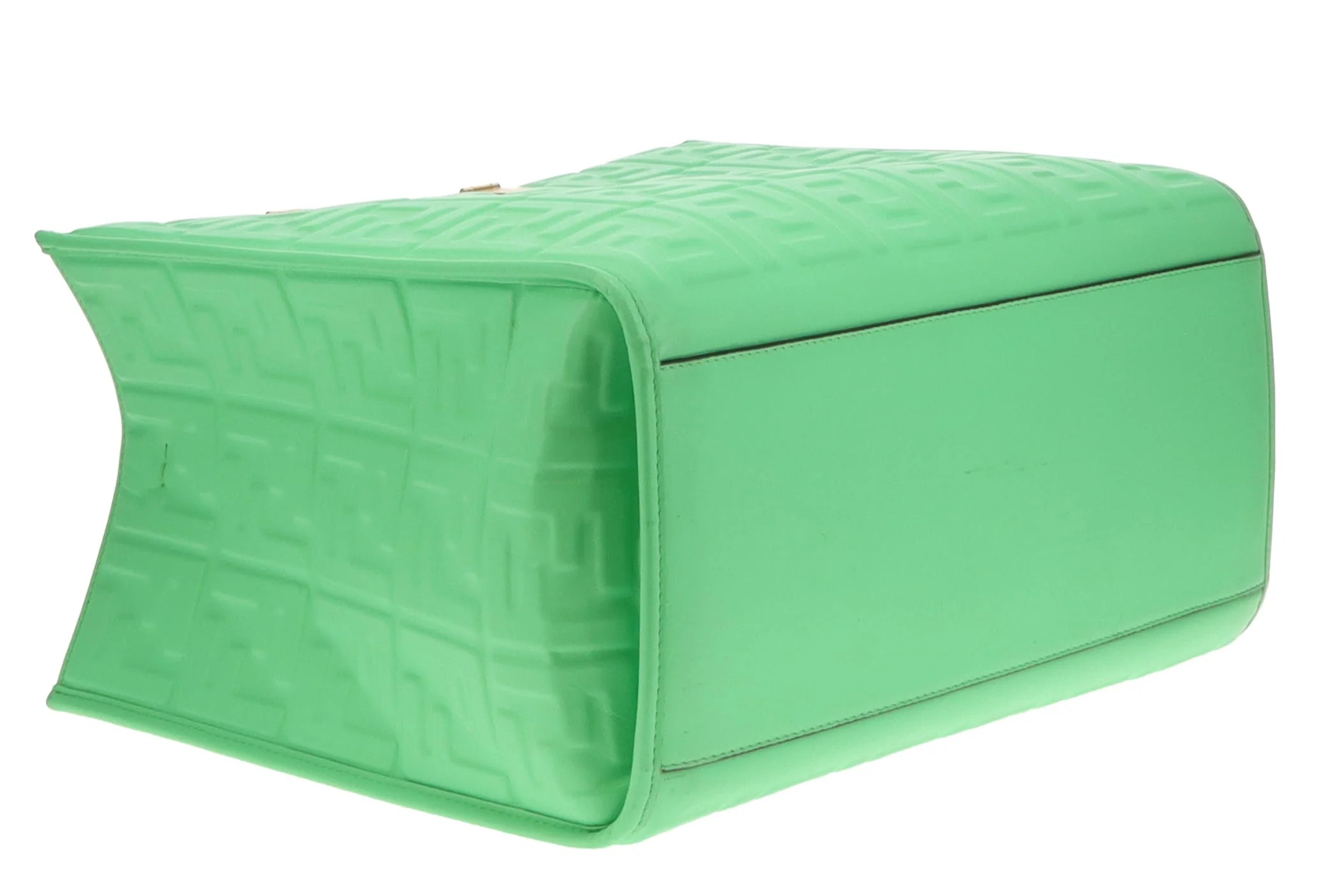 Fendi Edamame Green FF Leather Sunshine Tote - Image 10