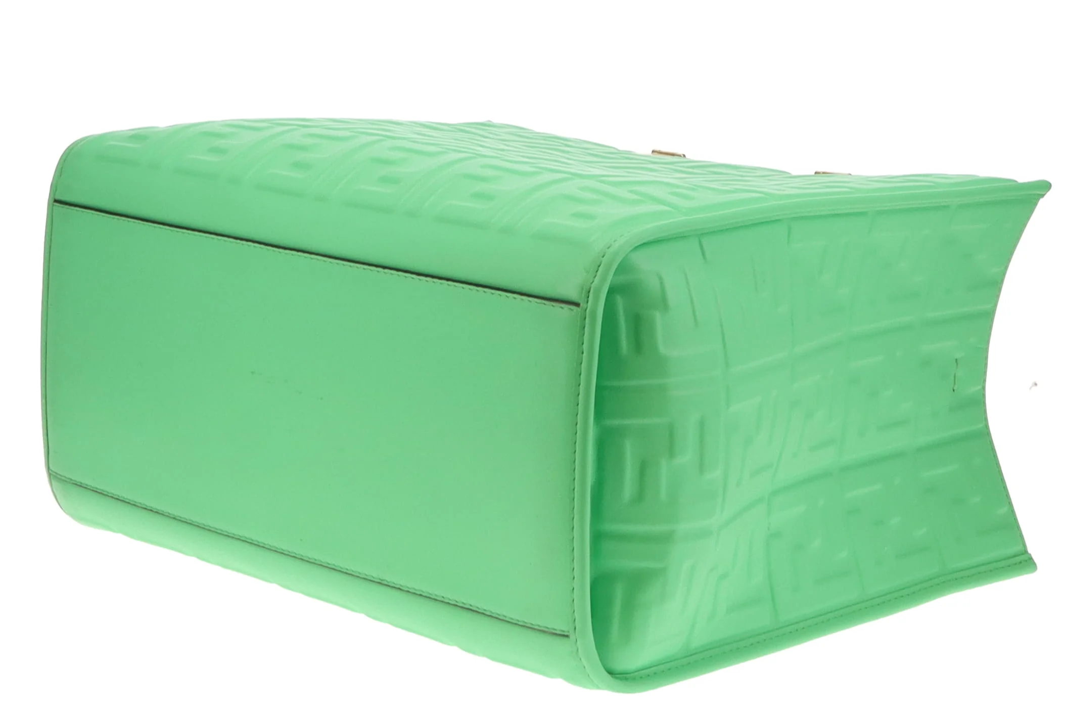 Fendi Edamame Green FF Leather Sunshine Tote - Image 11