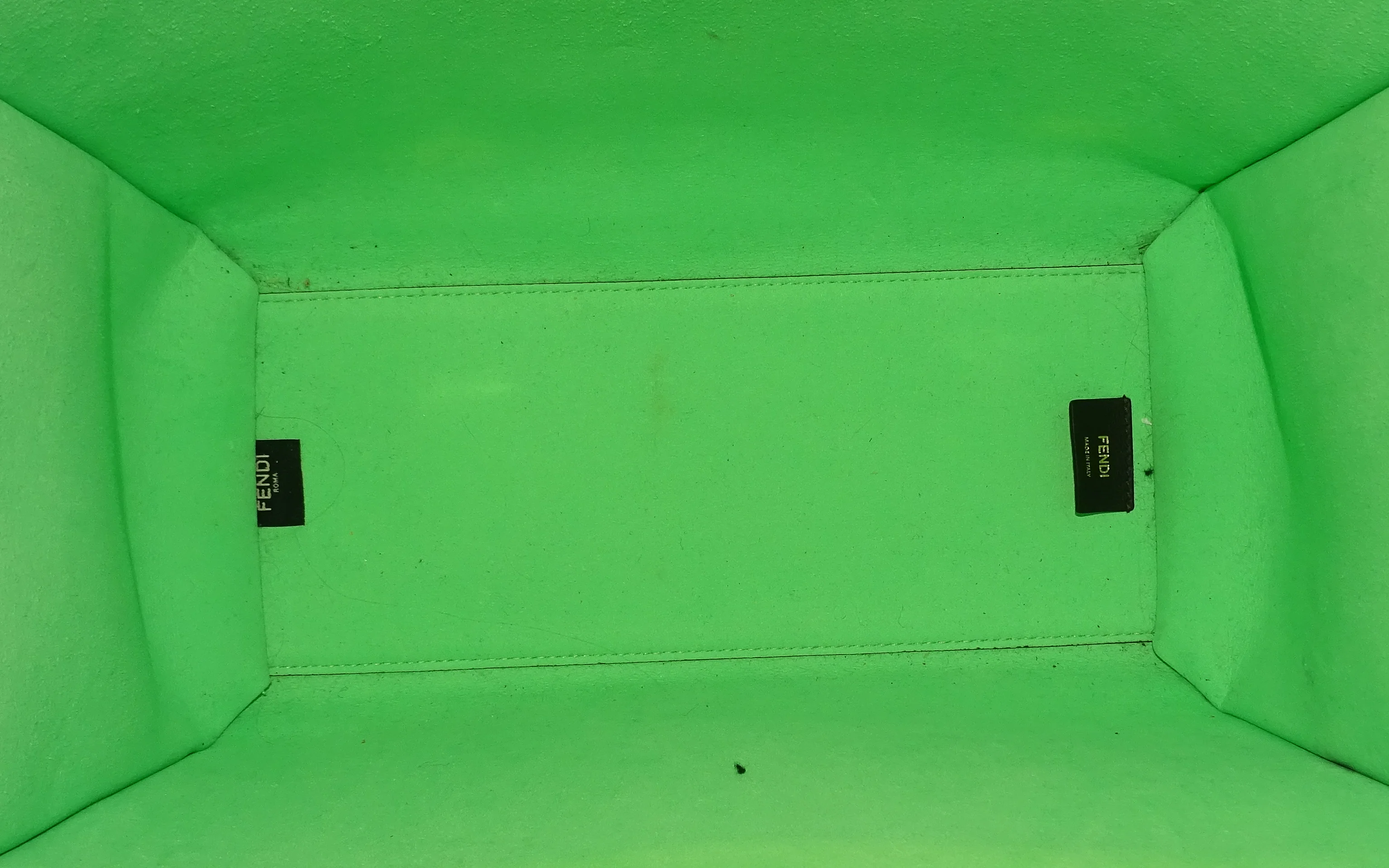 Fendi Edamame Green FF Leather Sunshine Tote - Image 13