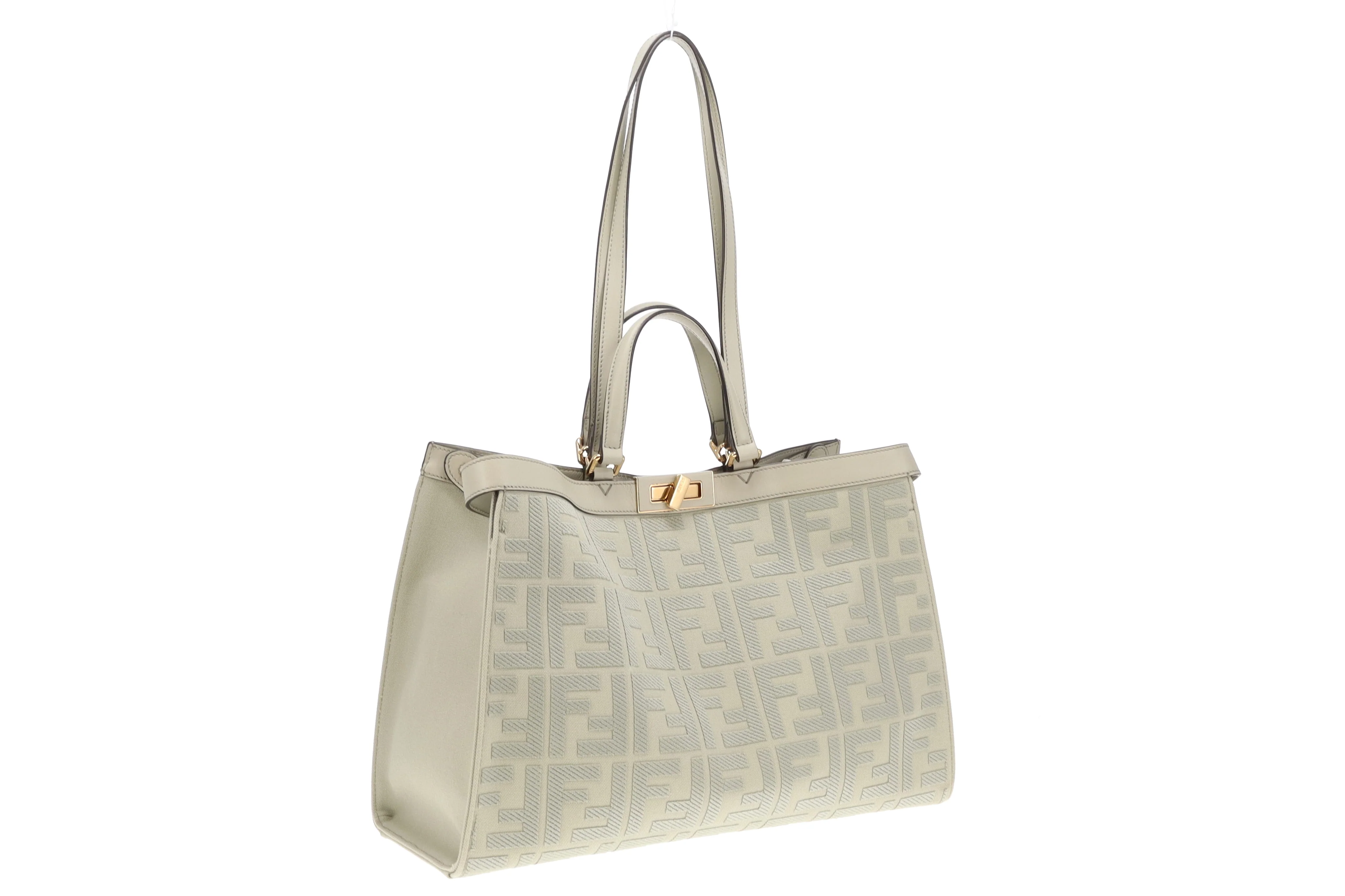 Fendi Green Tea Peekaboo FF Logo X-Tote - Image 12