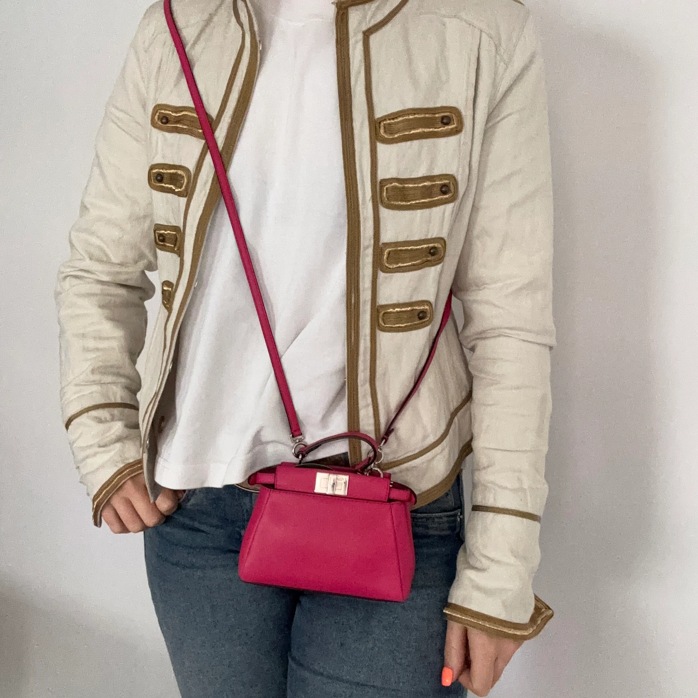 Fendi Peekaboo Micro Pink SHW - Image 2