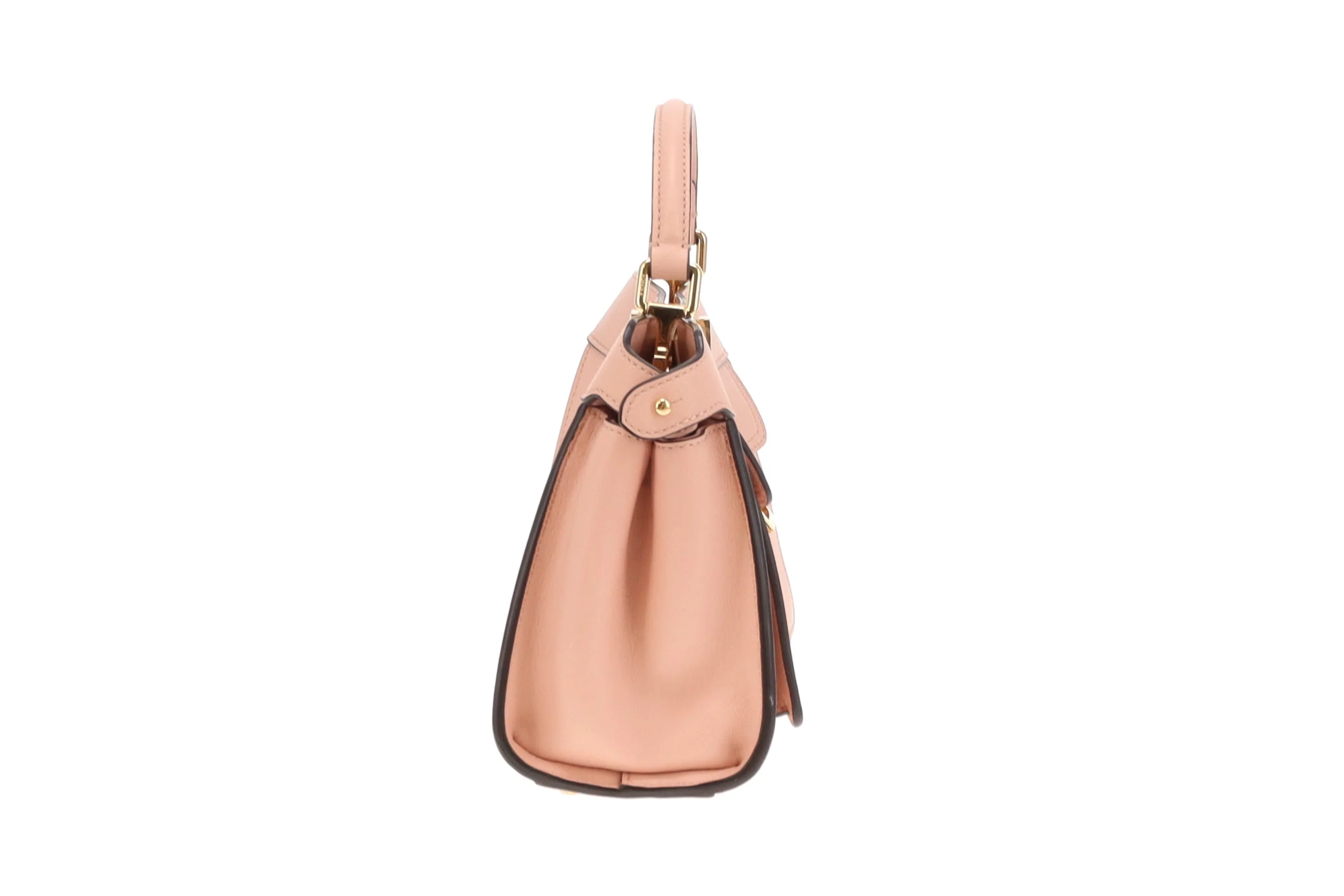 Fendi Peekaboo Mini Handle Bag With Strap Pink 2022 - Image 6