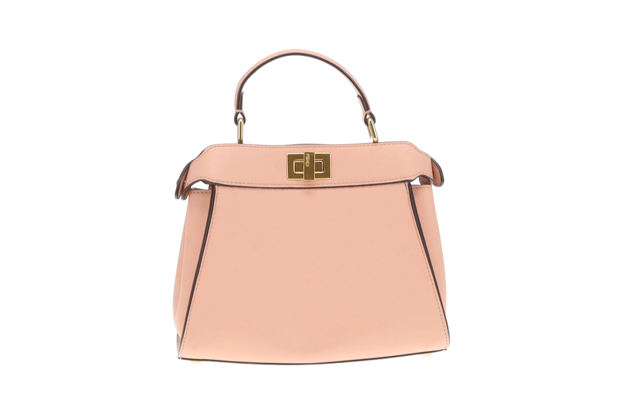 Fendi Peekaboo Mini Handle Bag With Strap Pink 2022 - Image 7