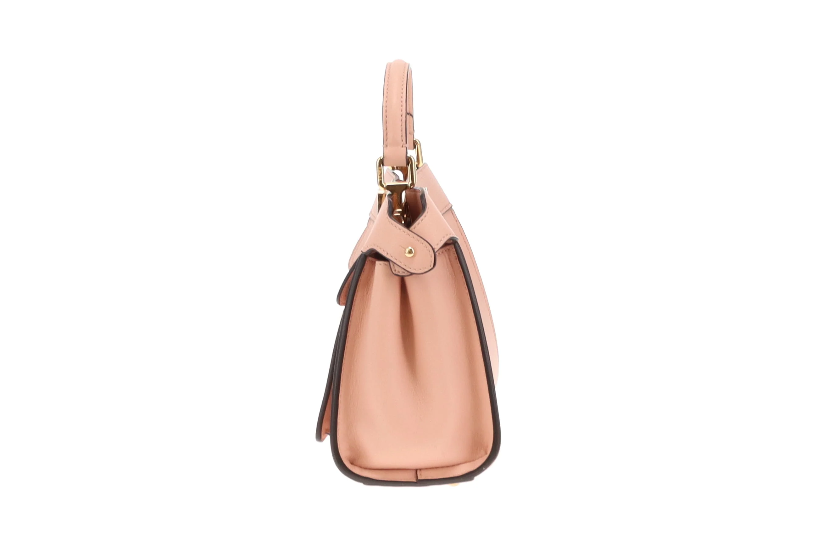 Fendi Peekaboo Mini Handle Bag With Strap Pink 2022 - Image 8