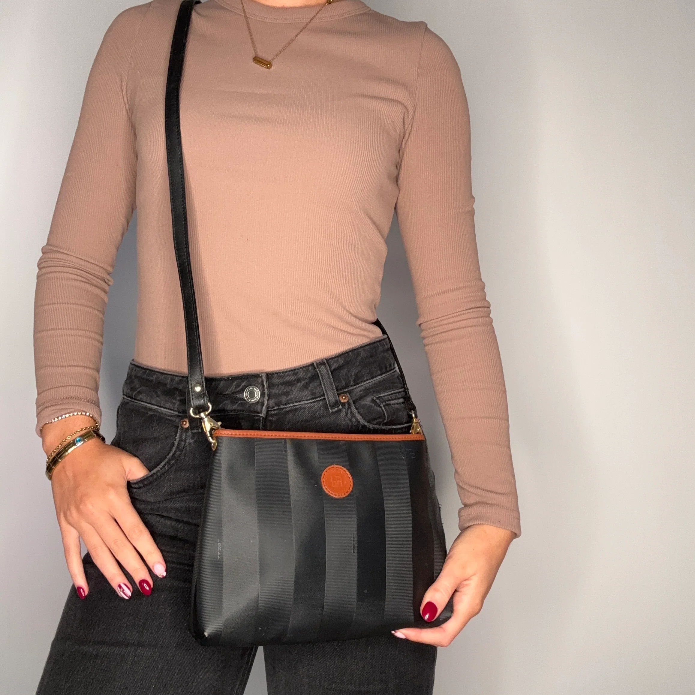 Fendi Rayures Vintage Crossbody - Image 2