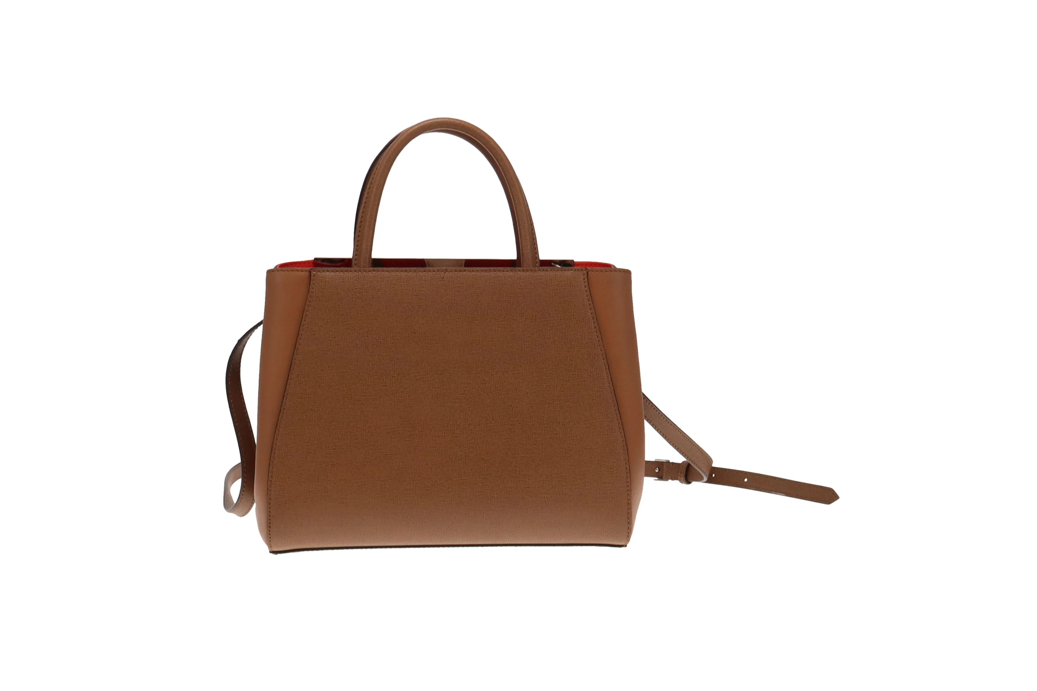 Fendi Tan Leather With Orange Interior Petite 2Jour - Image 7