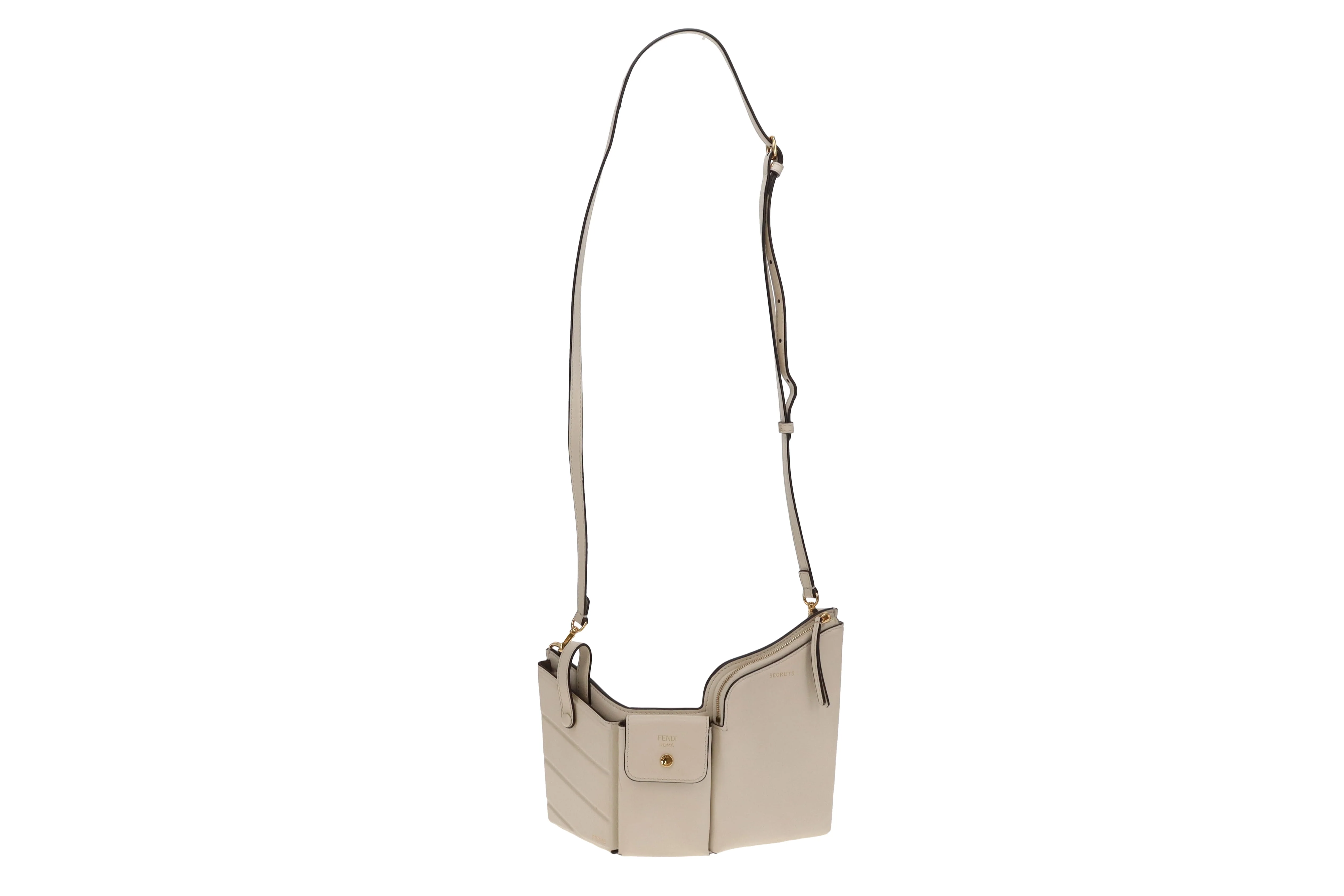Fendi White Bustine 3 Pockets Crossbody Bag - Image 3