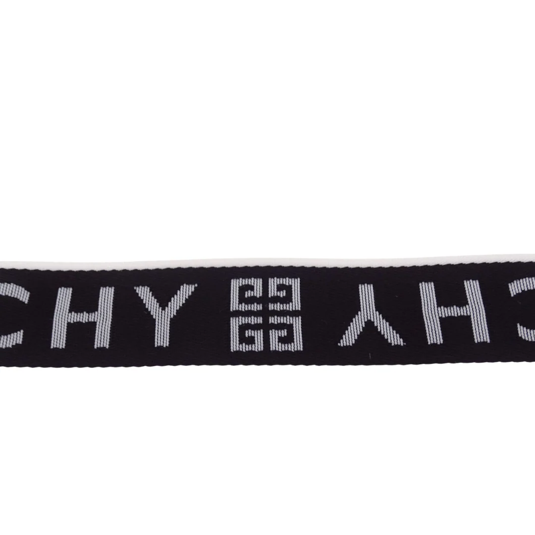 Givenchy Black/White Logo Plate Buckle Belt - Image 3