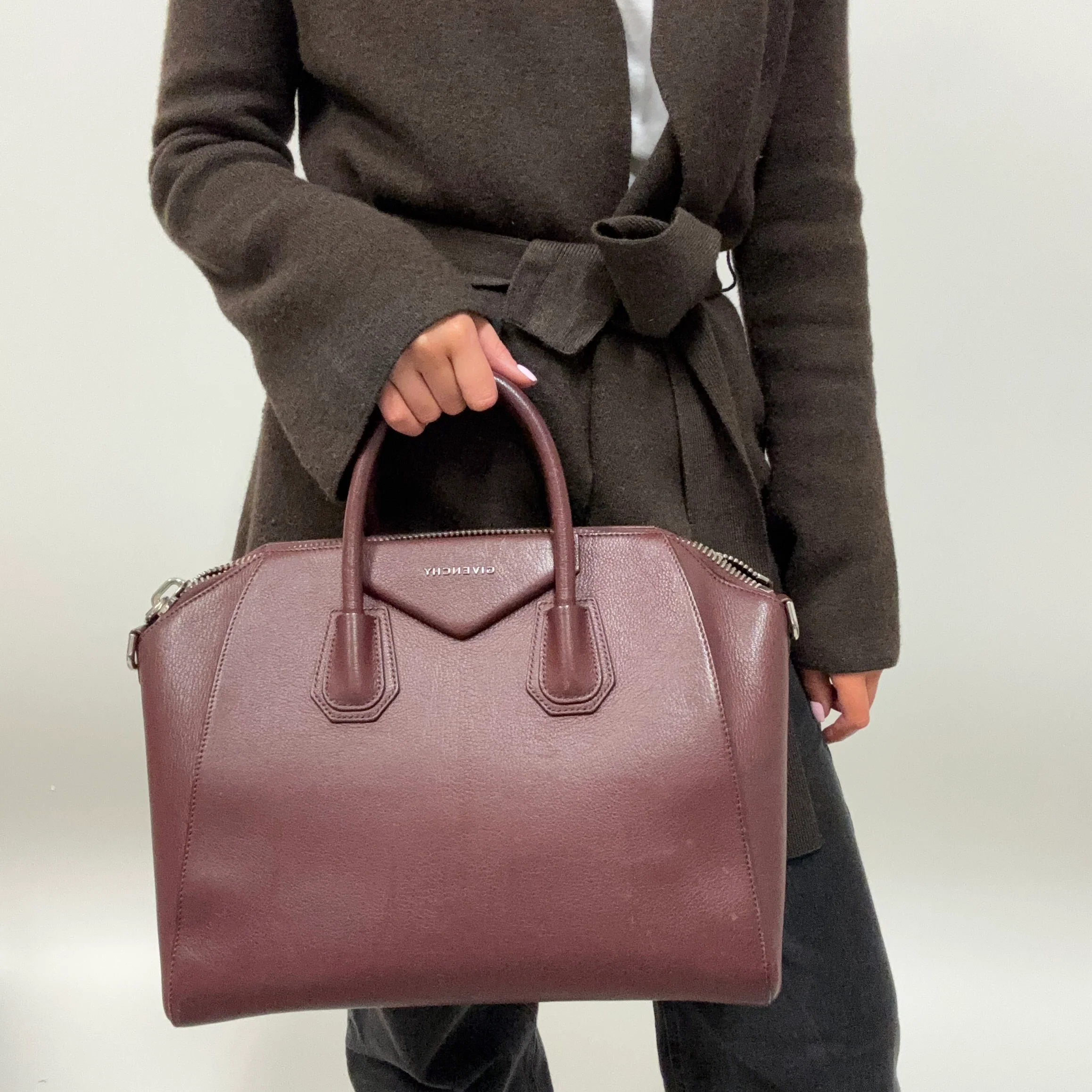 Givenchy Burgundy Leather Antigona - Image 2
