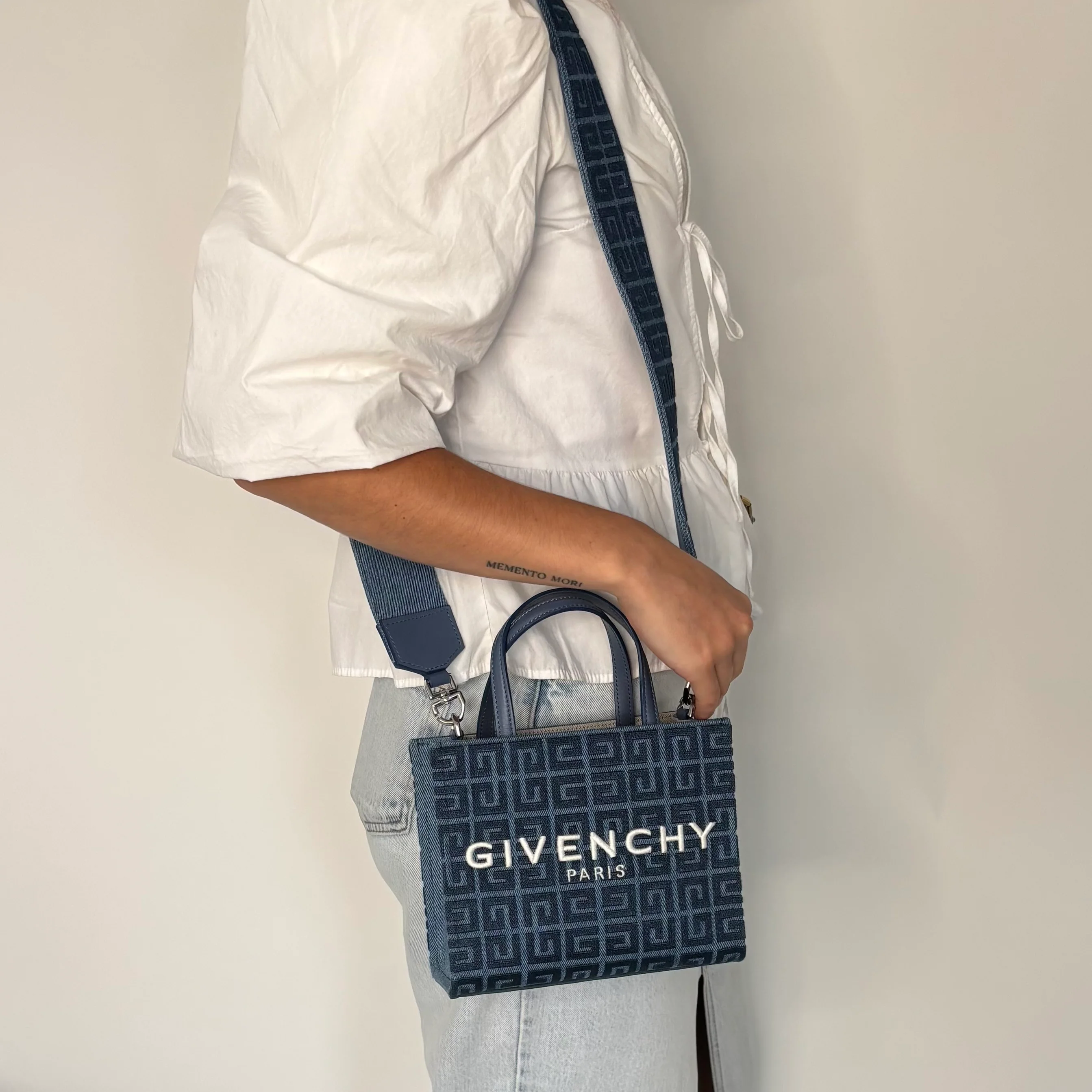 Givenchy G-Tote Mini Tote Bag Denim Blue - Image 2