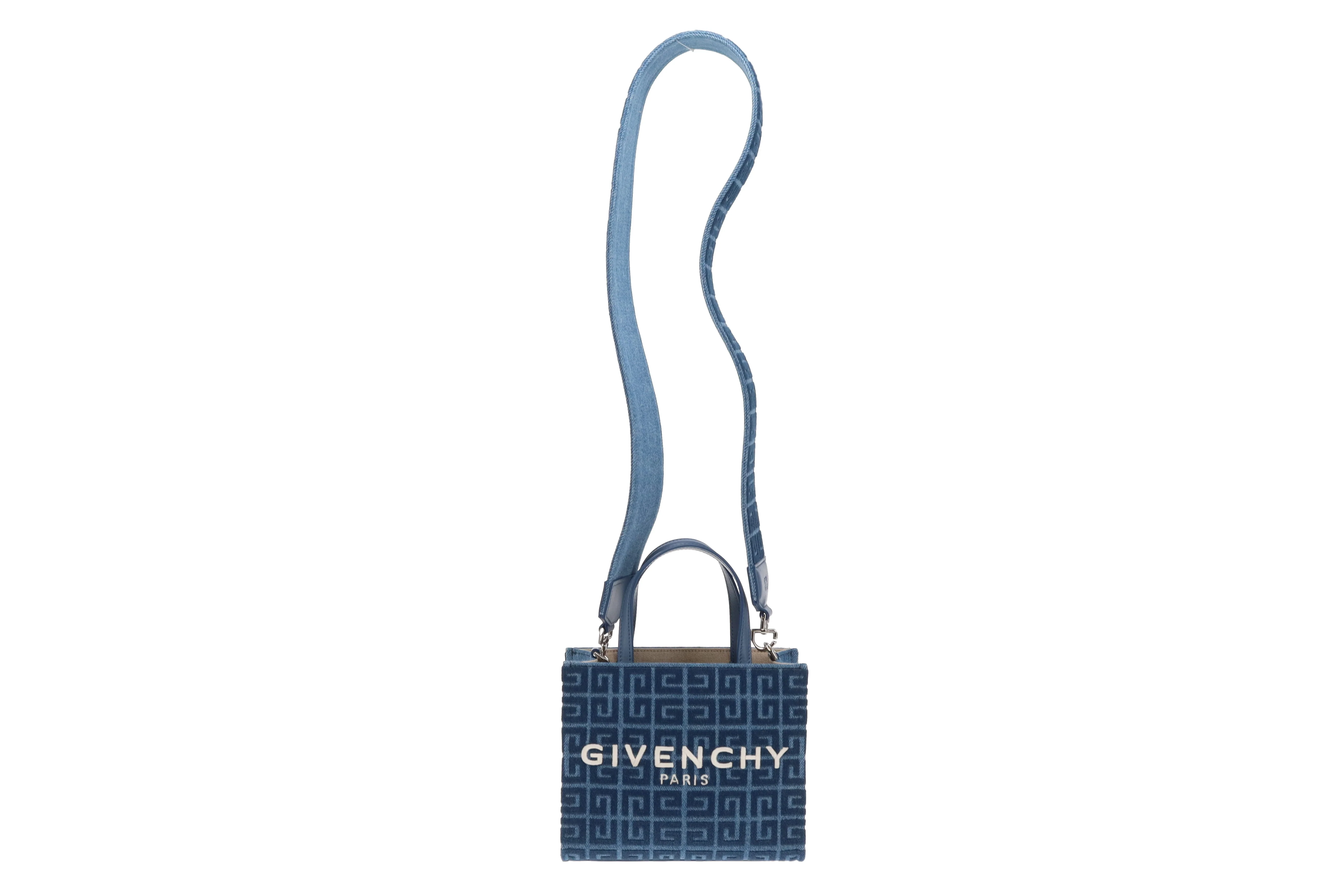 Givenchy G-Tote Mini Tote Bag Denim Blue - Image 4