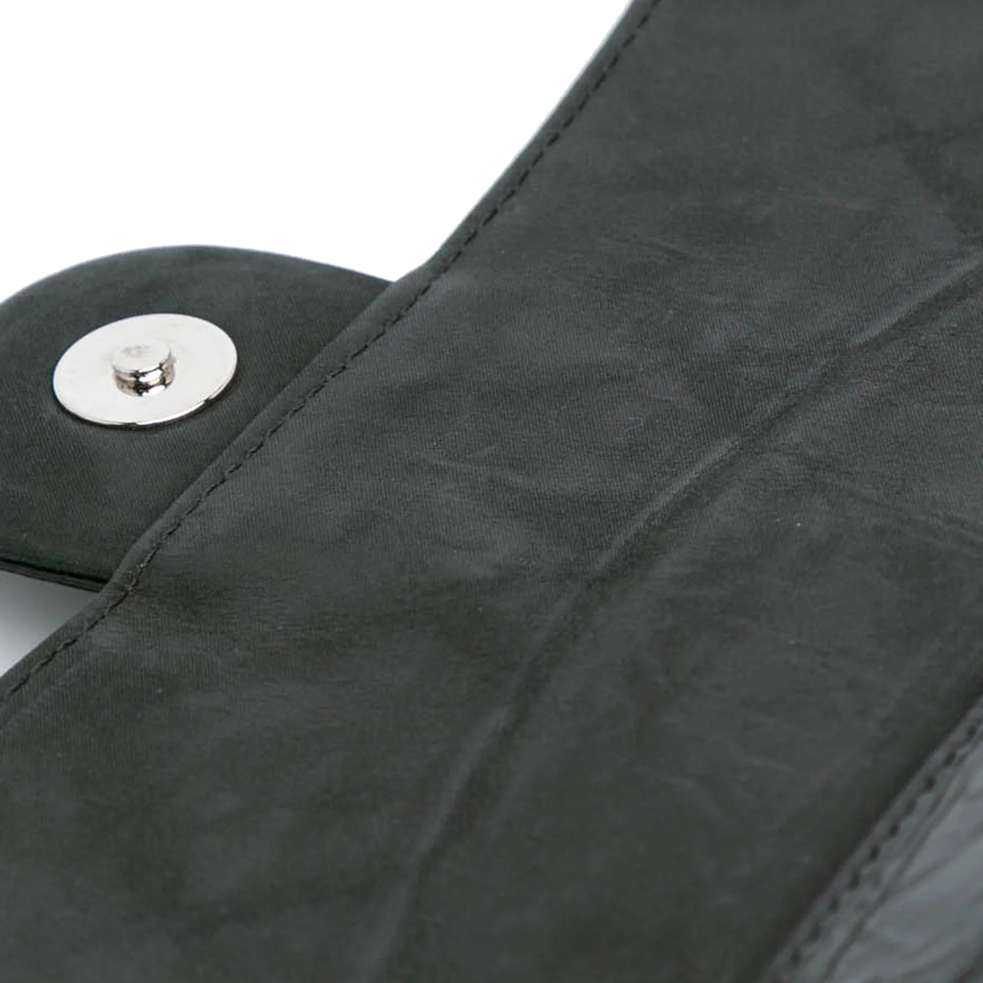 Chanel Black Glazed Calfskin & Grey Iridescent Portobello Flap SH 2008/09 - Image 8