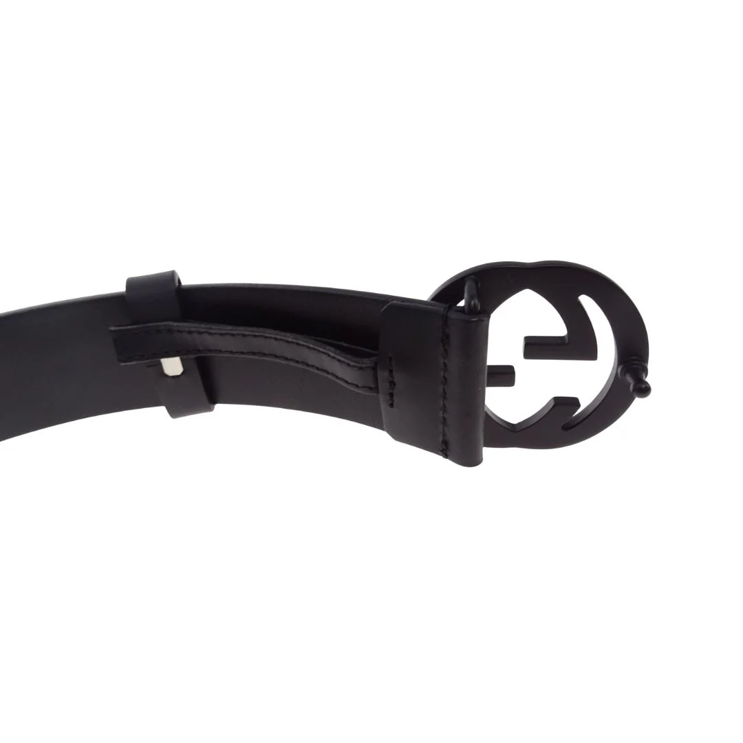 Gucci Belt All Black 90cm - Image 5