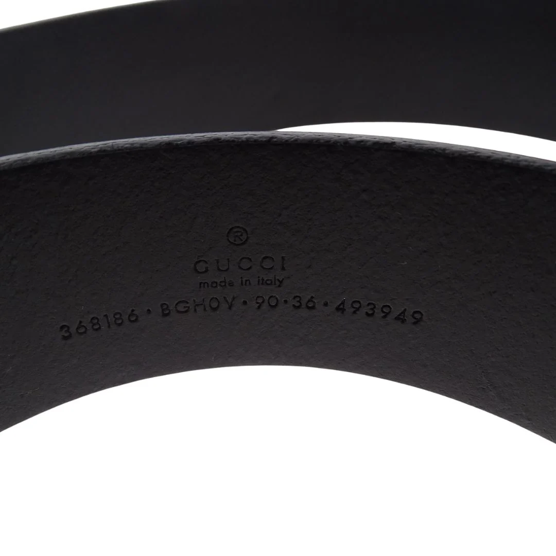 Gucci Belt All Black 90cm - Image 6
