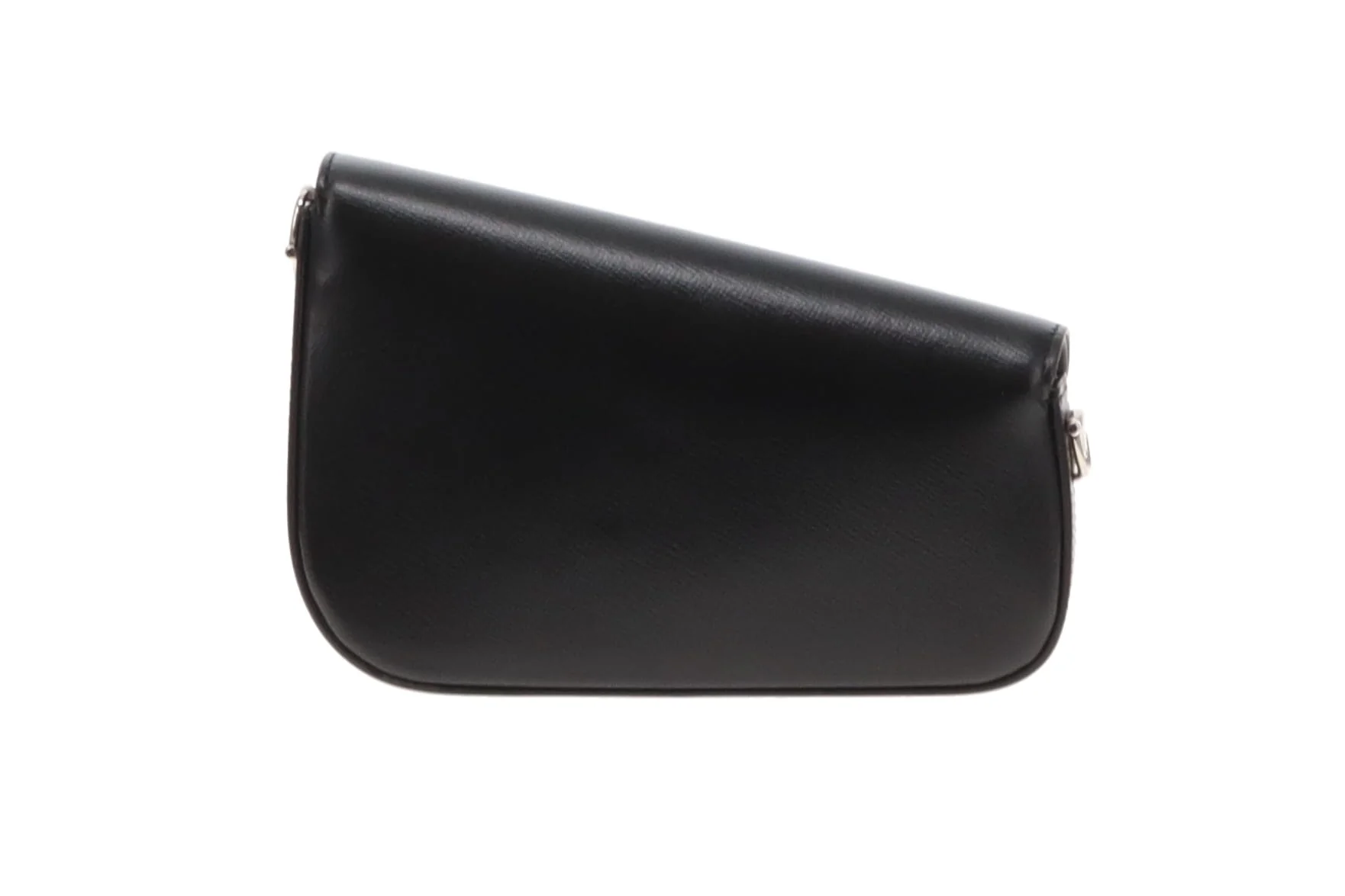 Gucci Black Leather SHW Mini Diagonal Horsebit with Chain - Image 9