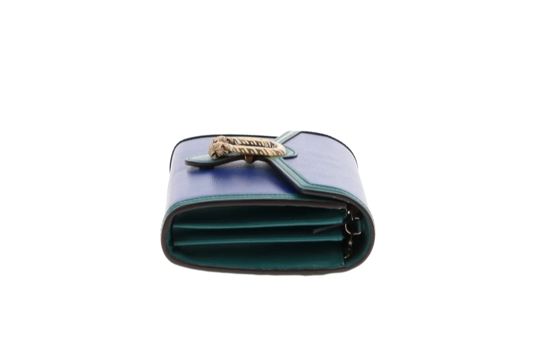 Gucci Blue & Green Dionysus Chain Wallet - Image 10