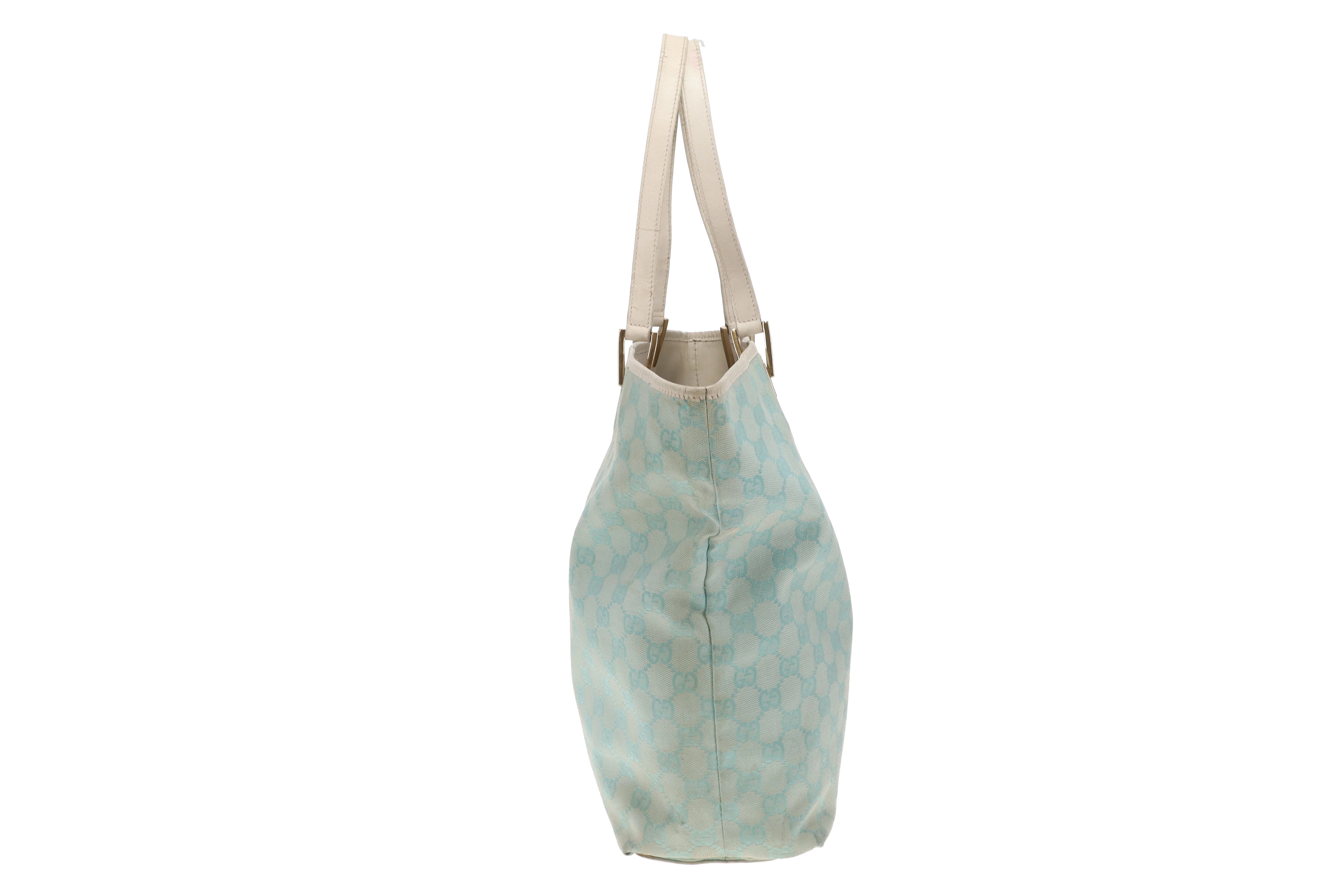 Gucci Bucket Bag Turquoise GG Print Vintage - Image 6