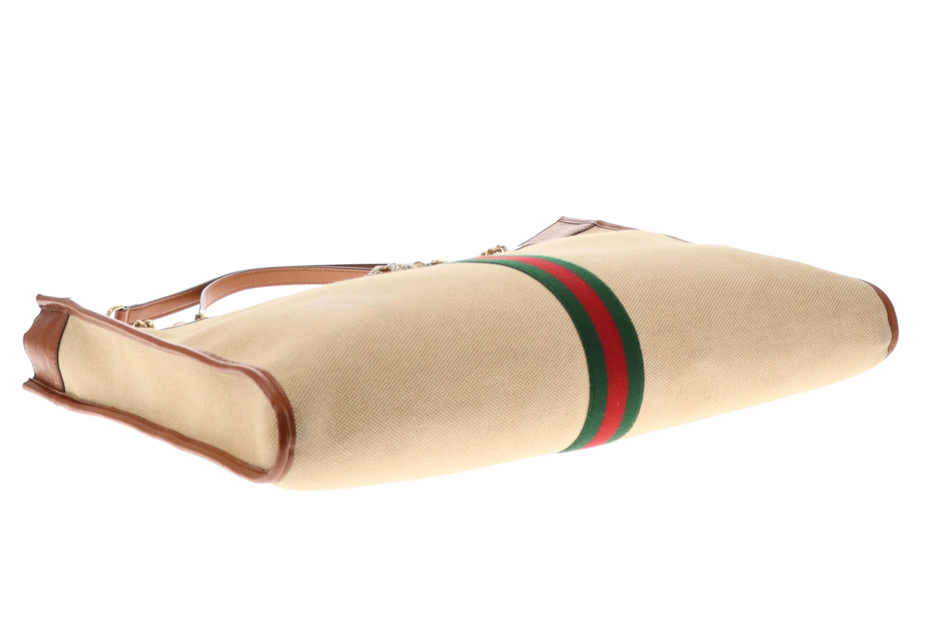 Gucci Canvas and Tan Leather Rajah Tote Bag with Pochette - Image 10