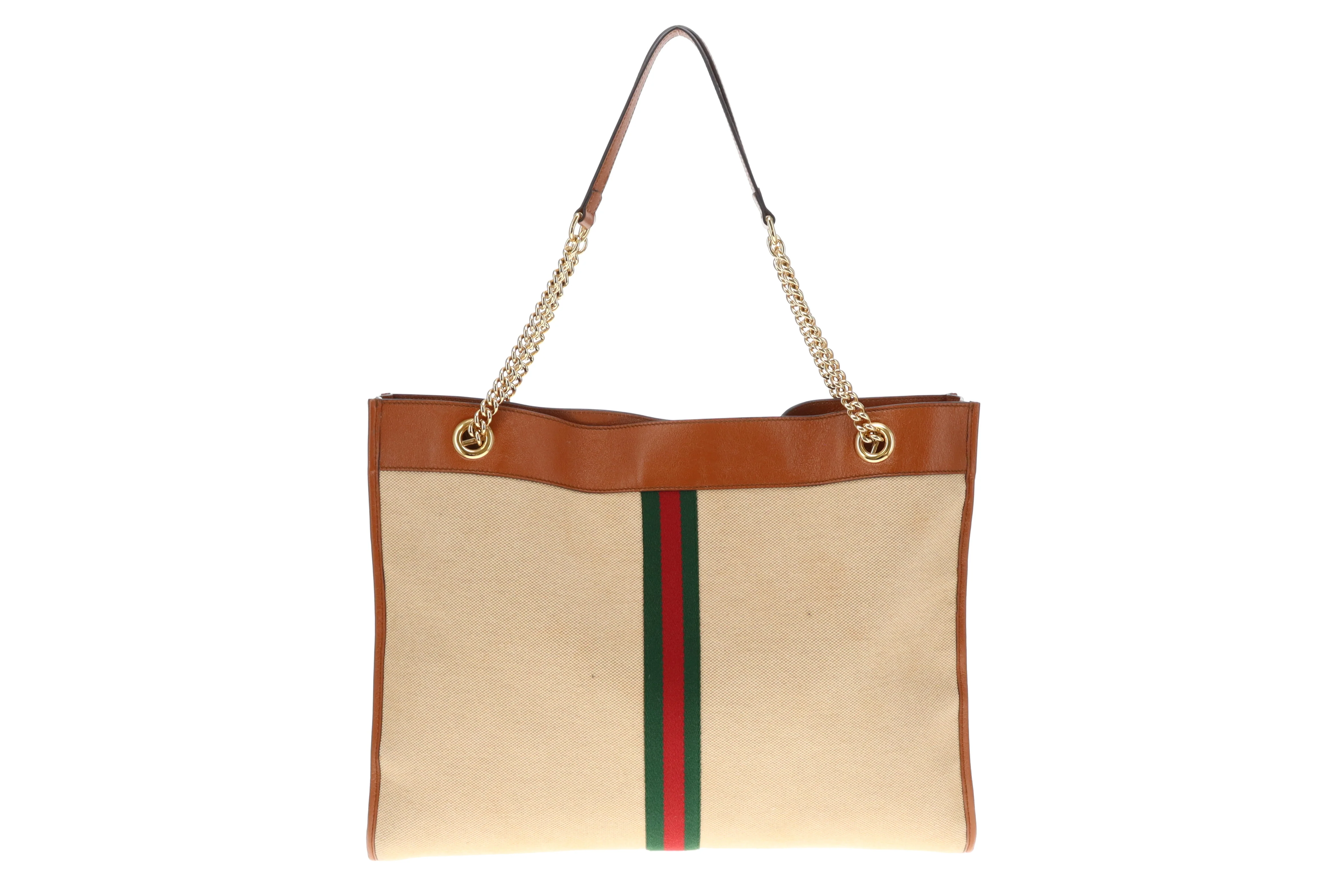 Gucci Canvas and Tan Leather Rajah Tote Bag with Pochette - Image 6