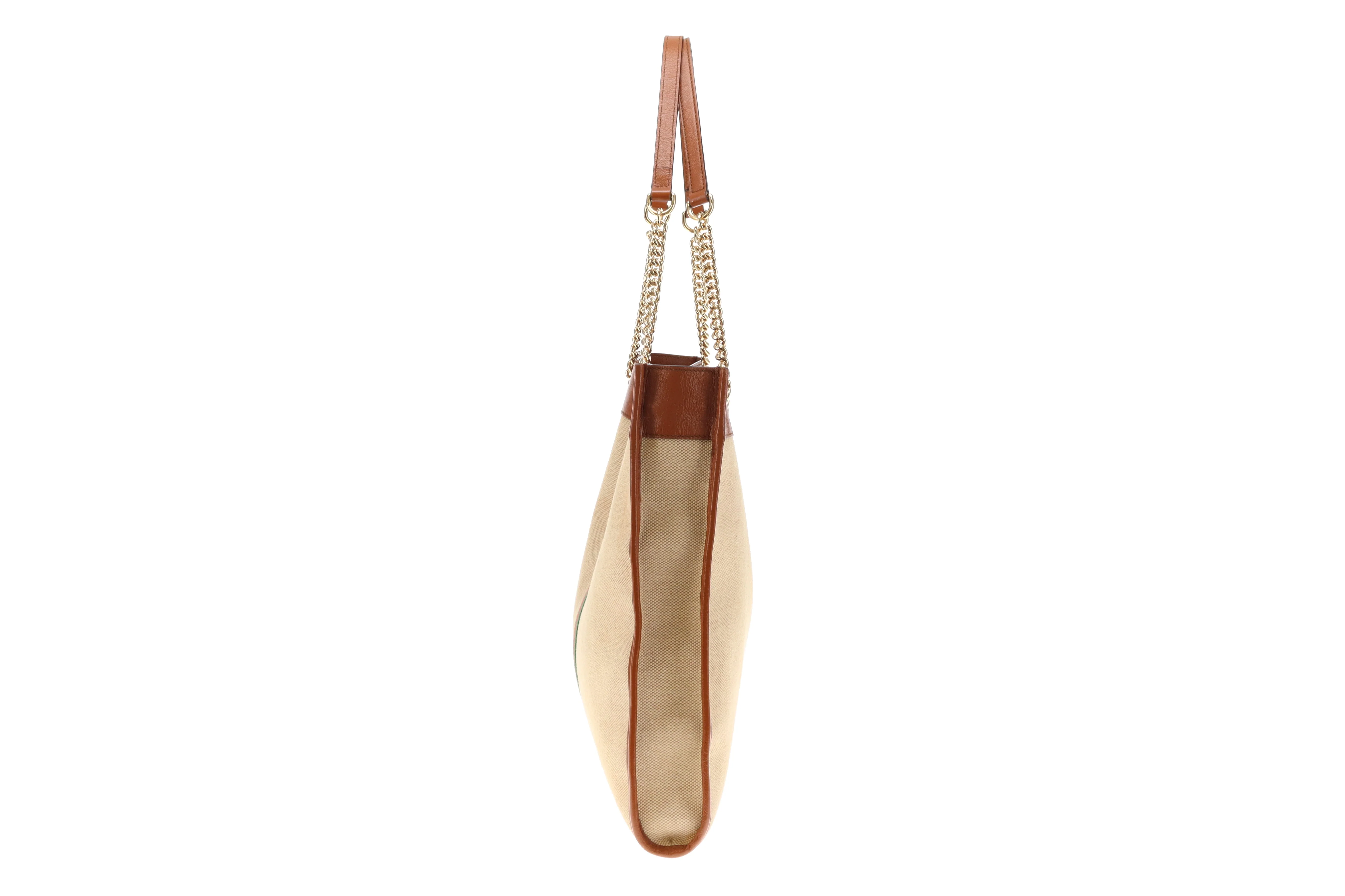 Gucci Canvas and Tan Leather Rajah Tote Bag with Pochette - Image 7