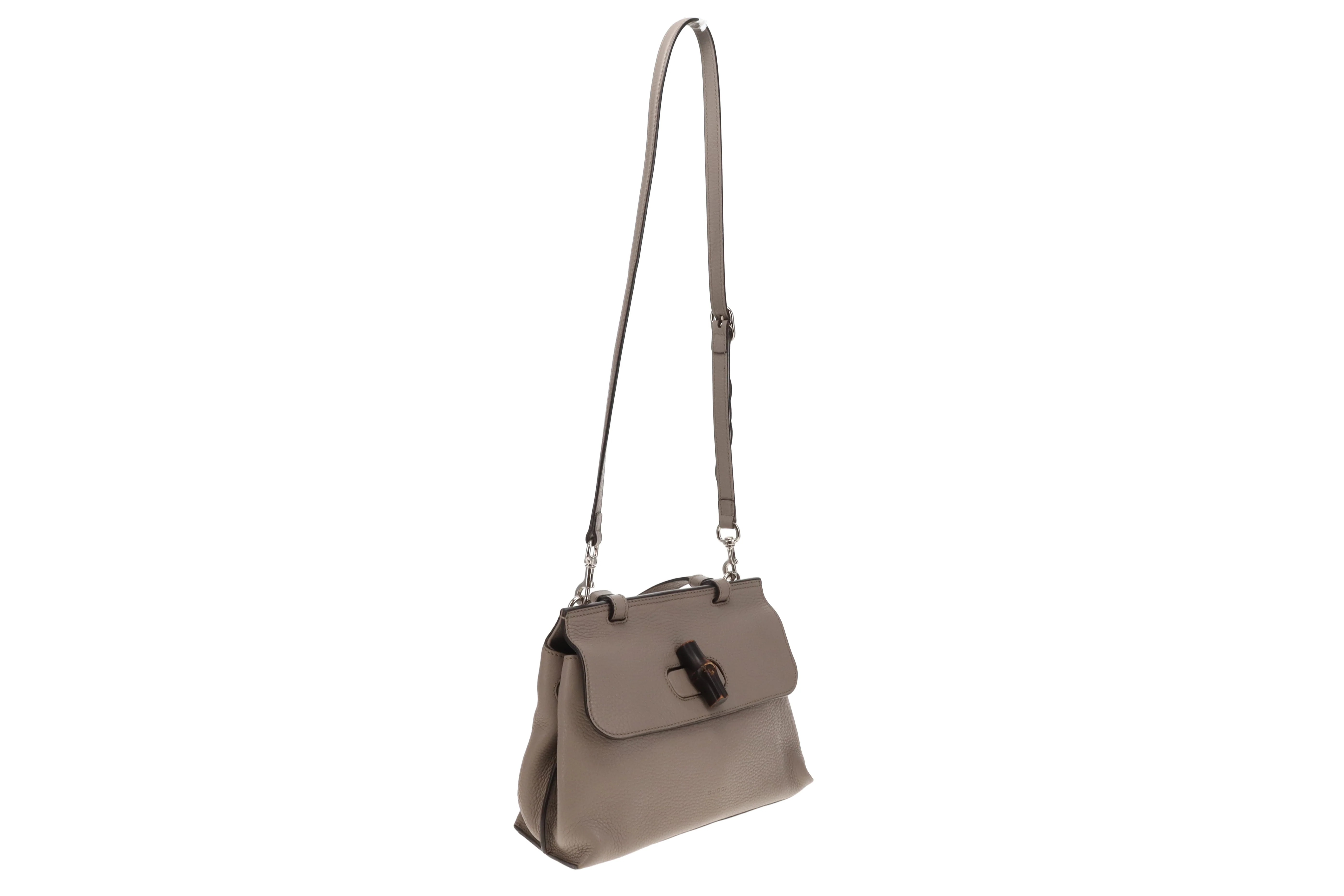 Gucci Daily Bamboo TH Shoulder Bag Grey - Image 5