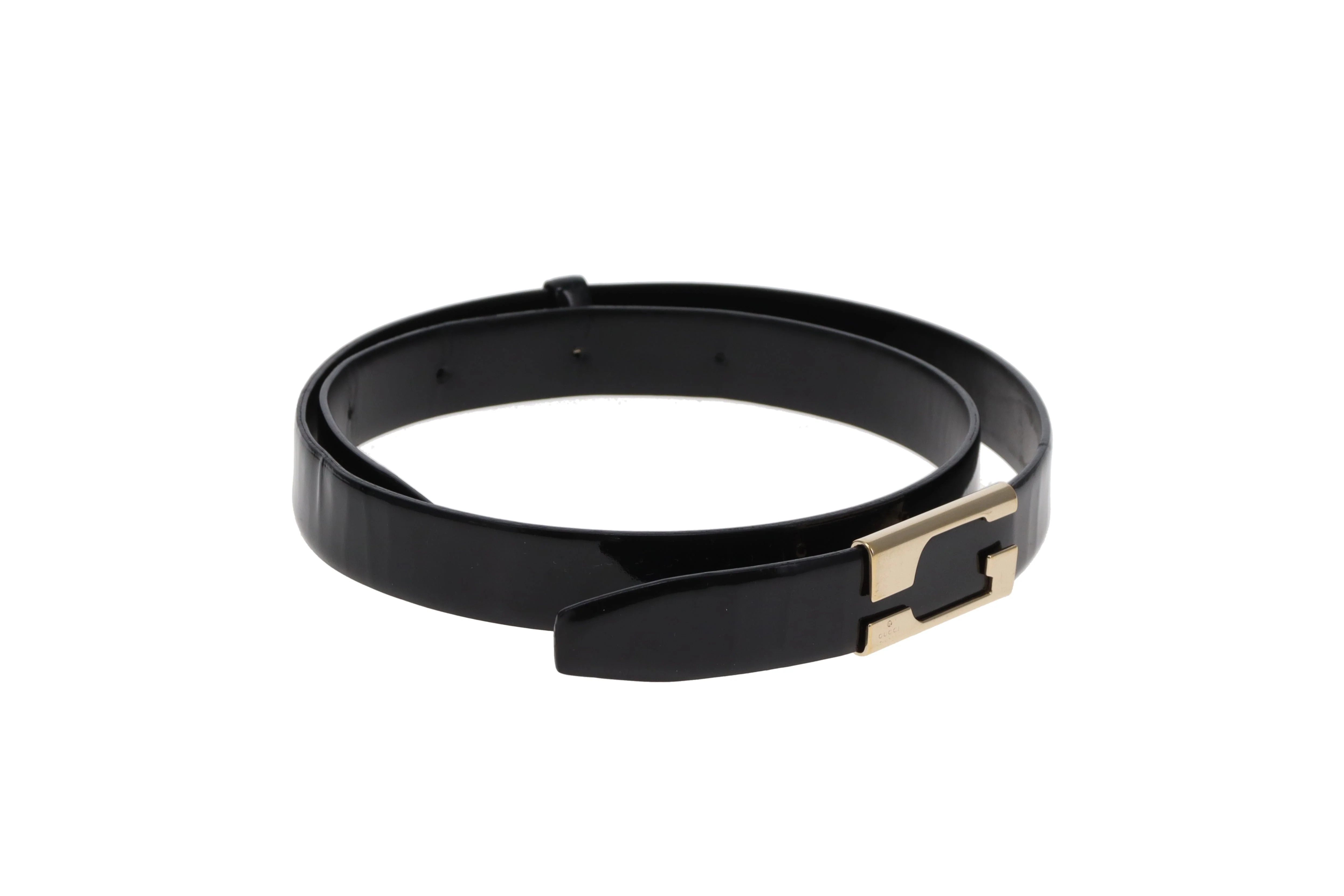 Gucci G Belt In Black Patent Leather 85/34 - Image 2